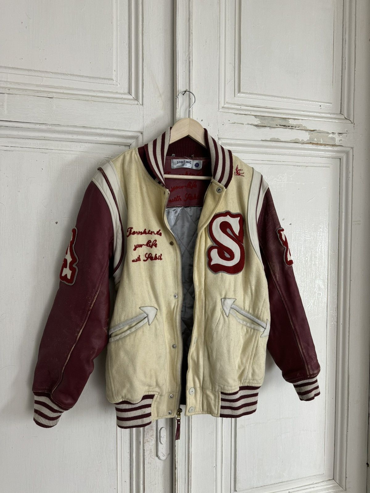 Sabit NYC Vintage Starter Style Varsity Bomber Jacket