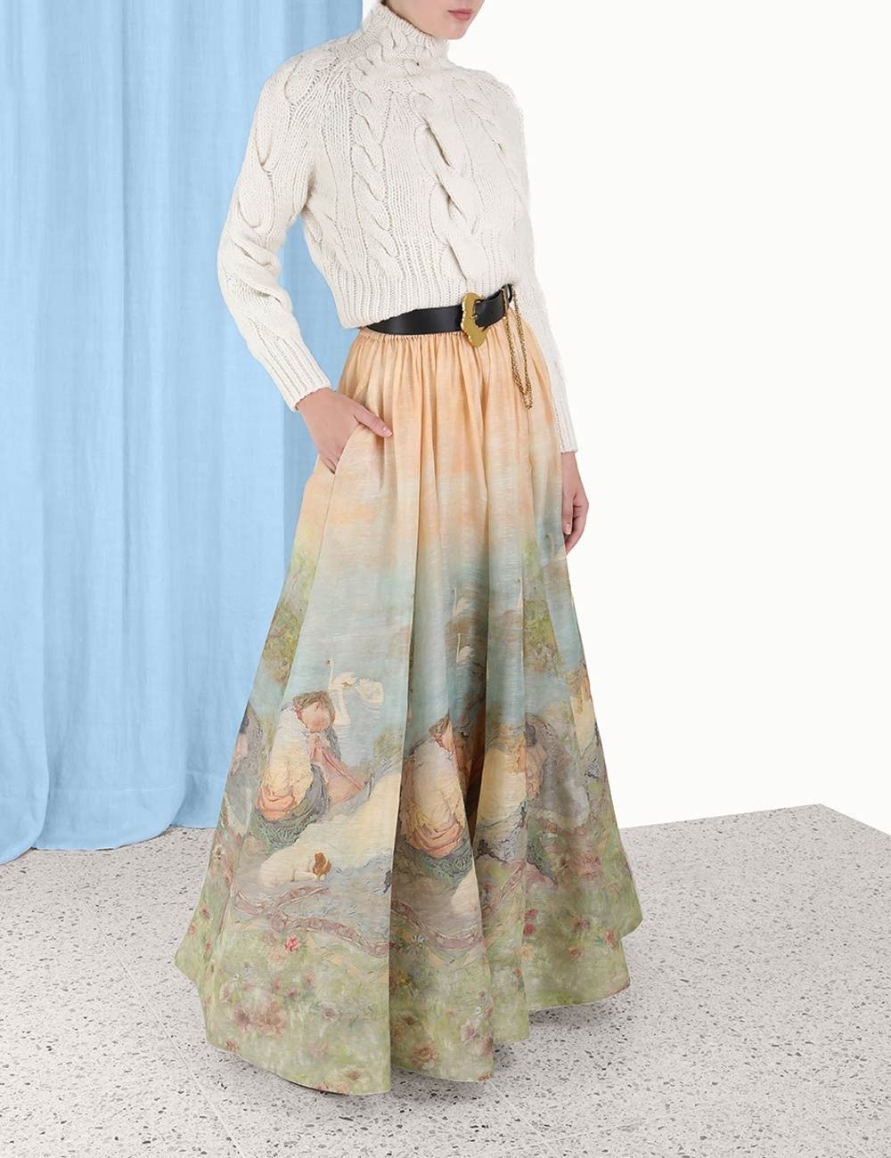 Zimmermann oc11z0325 Luminosity Cable Sweater in Light Beige Size S / US 4 / IT 40 - 3 Thumbnail