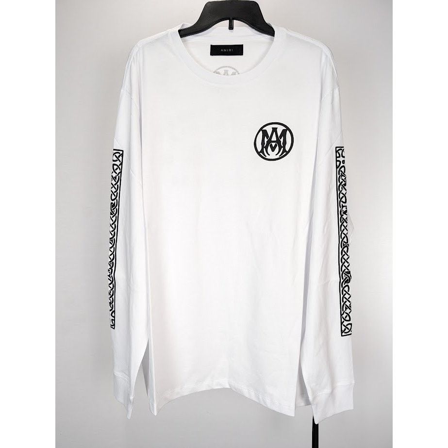 Amiri o1rshd1 Ouija Board Long Sleeve T-Shirt in White Size US XXL / EU 58 / 5 - 3 Thumbnail