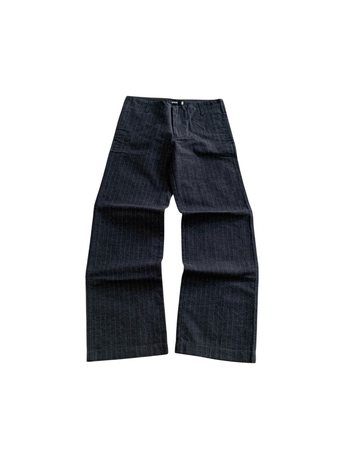 Japanese Brand Ships Japan Wool Stripe Wide Leg Trousers Size US 30 / EU 46 - 1 Thumbnail