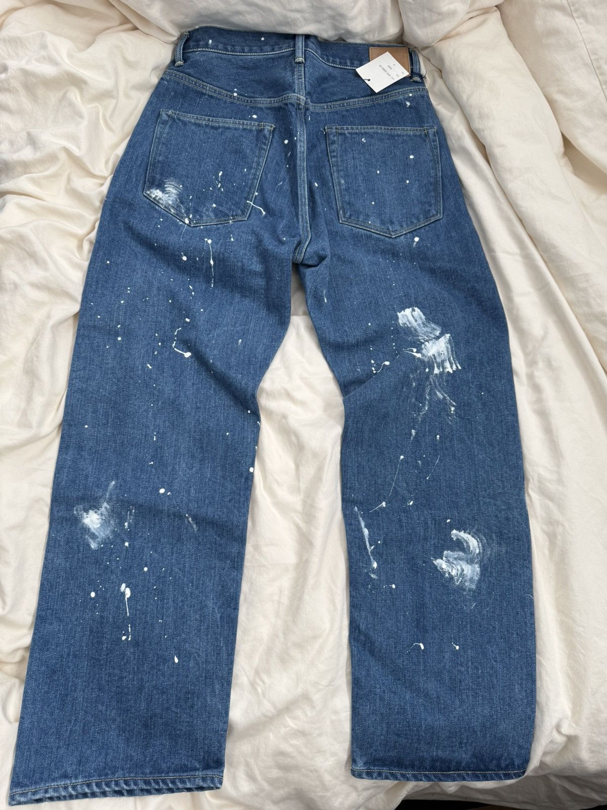 HATSKI Straight Selvedge Denim - Used Wash Hand Painted FW24 Size US 30 / EU 46 - 2 Thumbnail