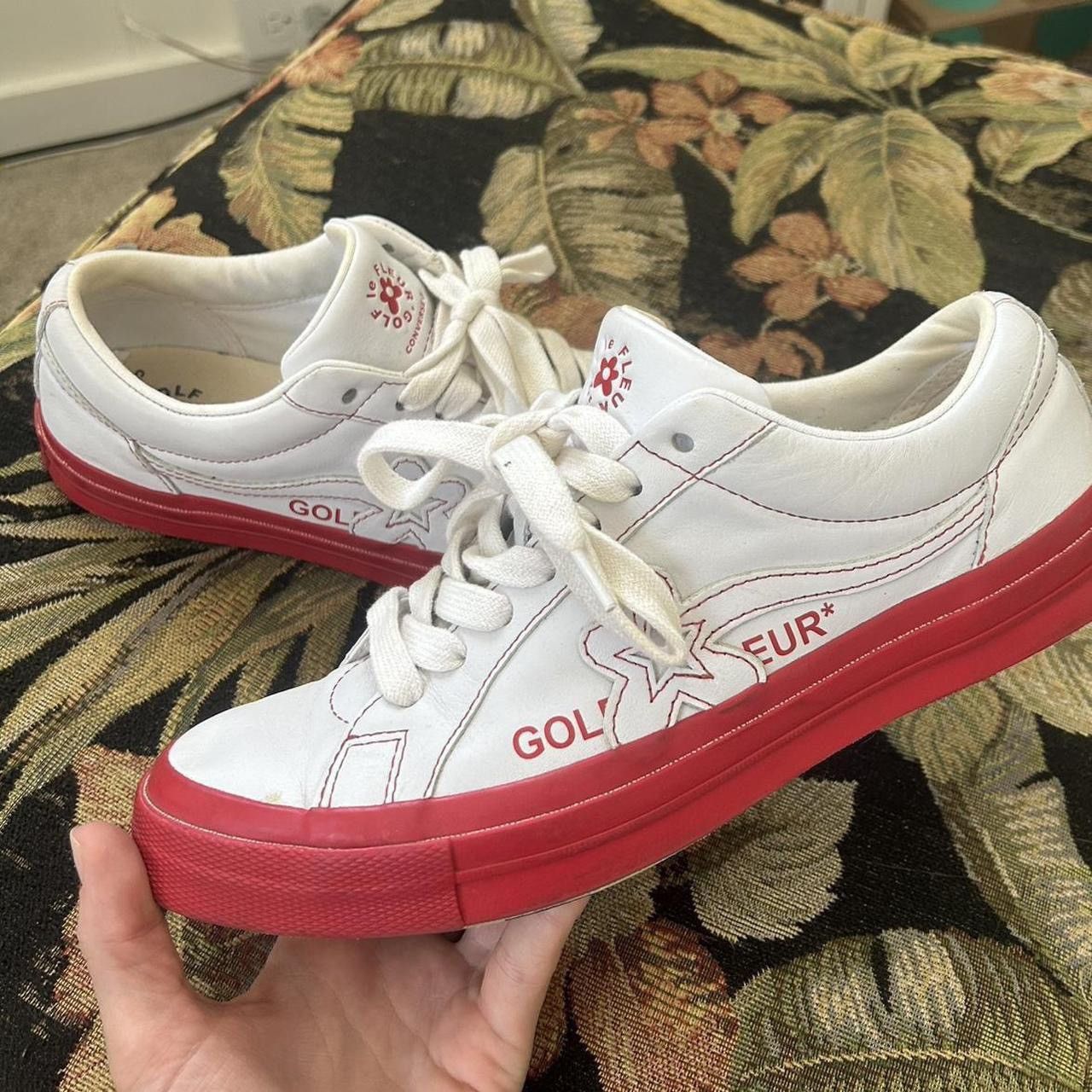 Converse × Golf le Fleur Golf Le Fleur Racing Red Converse One Star Size US 8.5 / EU 41-42 - 2 Thumbnail