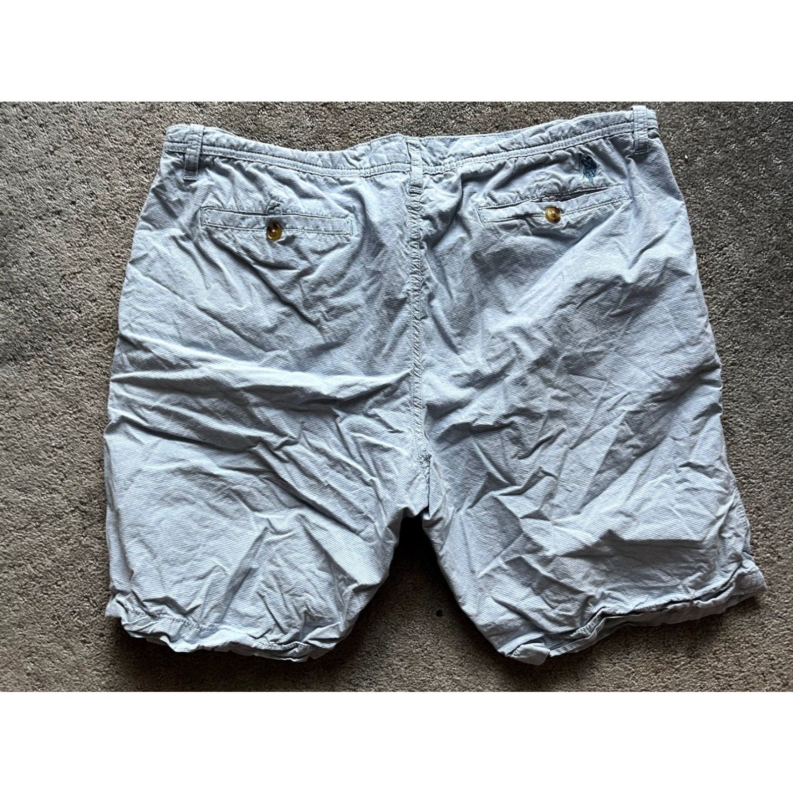 Vintage US Polo Assn Blue Striped Chino Shorts 40 Casual Mens Size US L / EU 52-54 / 3 - 2 Thumbnail