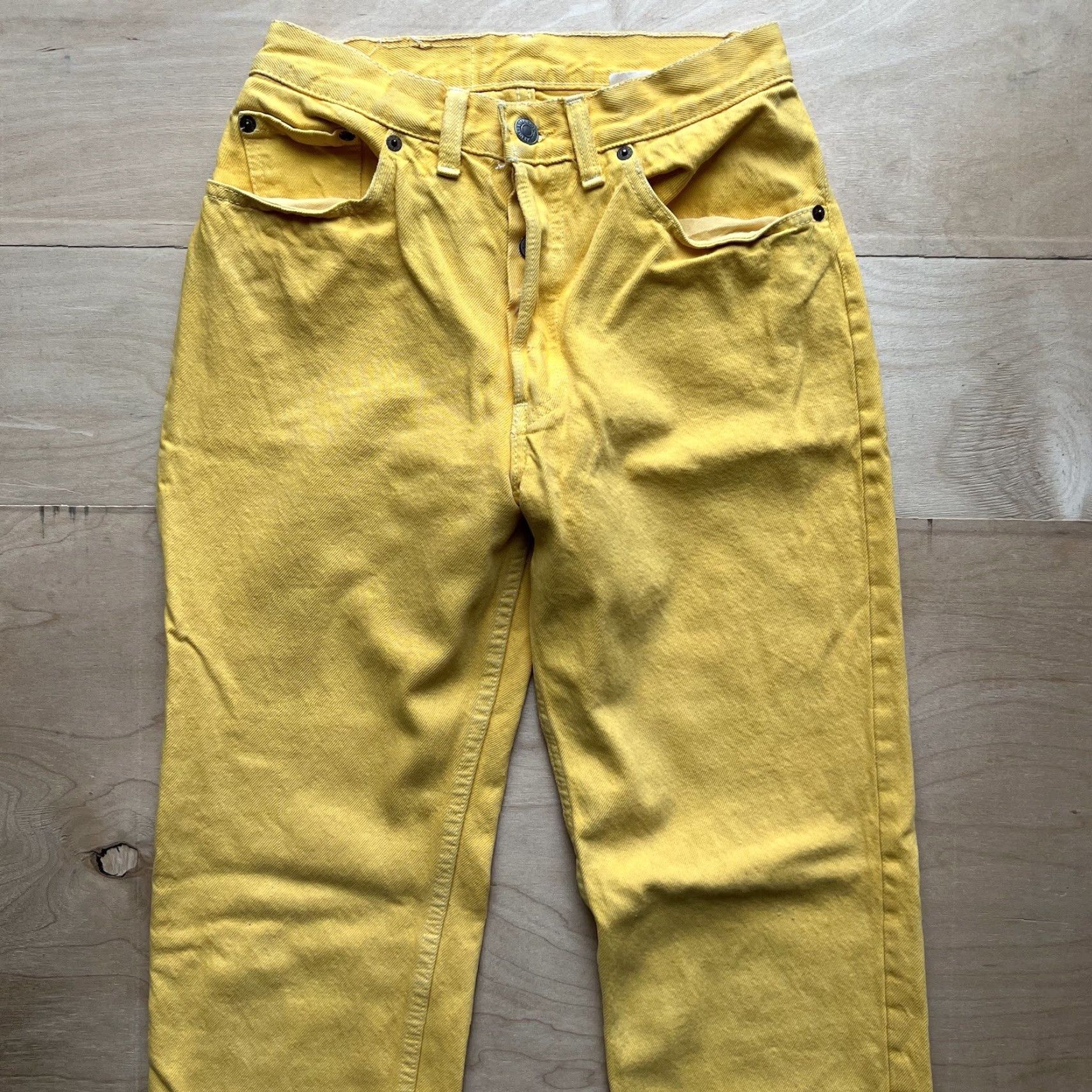 Levi's Vintage Levi's 501 Jeans 25x30.5 Yellow 80s Denim For Women Made In USA Summer Size 42" / US 20 - 3 Thumbnail