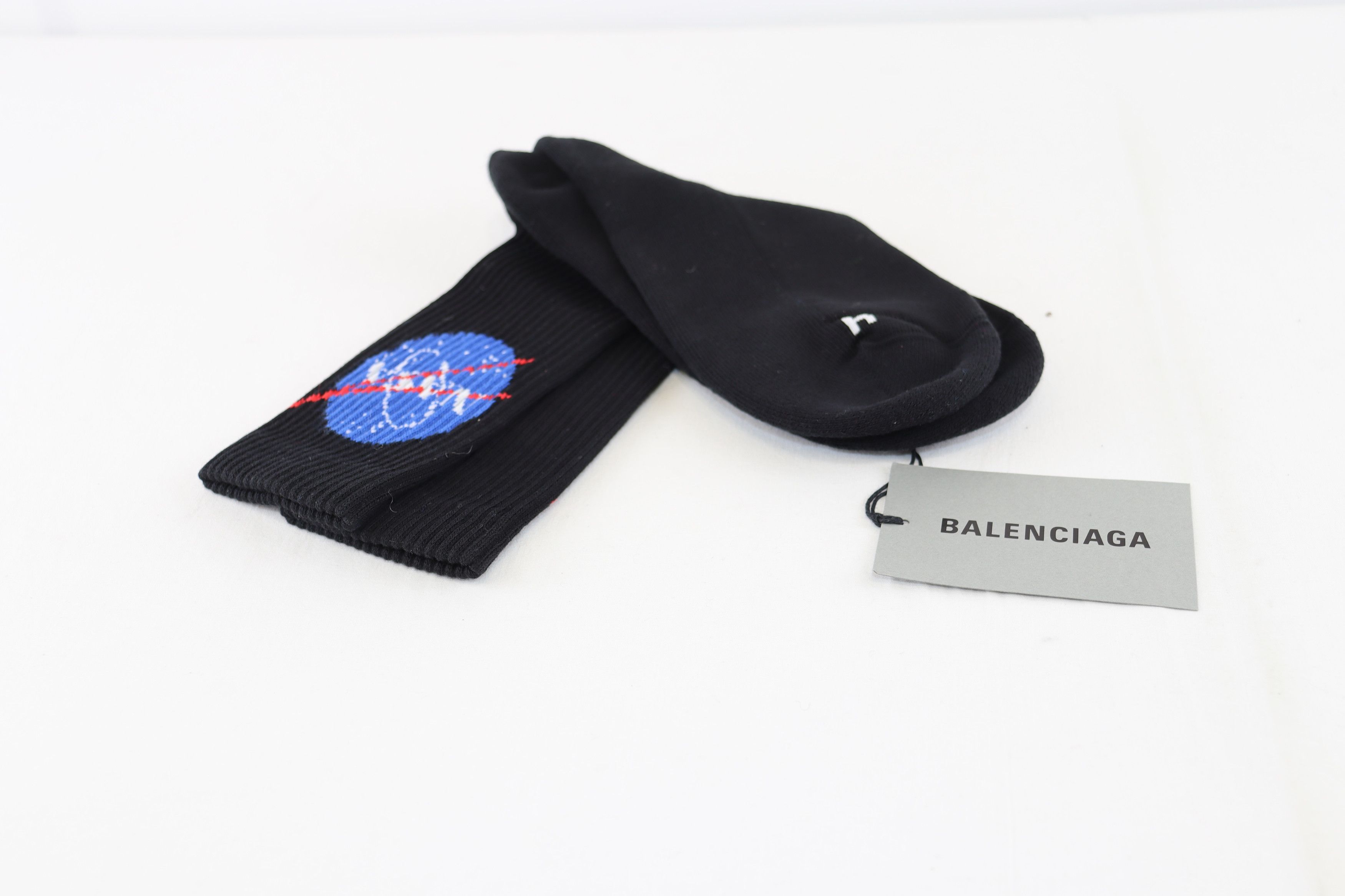Balenciaga o1rshd1 Size: L / Cotton Socks Space Co Pa Ea in Black Size ONE SIZE - 4 Thumbnail