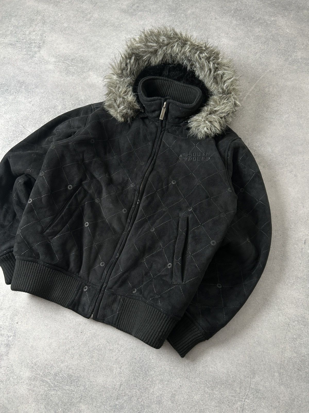 Southpole South Pole Fur y2k genuine leather bombers jacket mens Size US M / EU 48-50 / 2 - 3 Thumbnail
