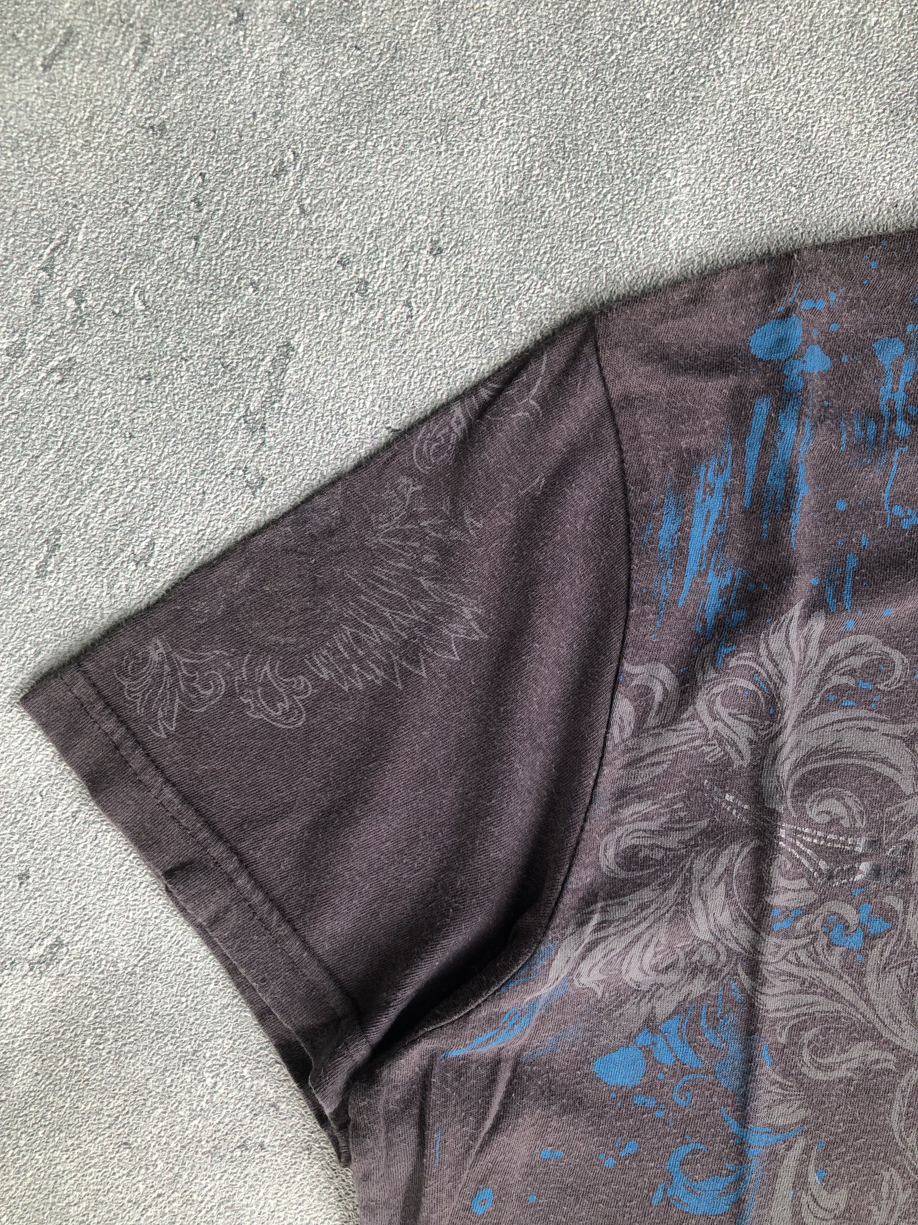 Designer × Japanese Brand Denim Bar Blue Label By Bebe Tshirt Tribal Poem Punk Style Size US M / EU 48-50 / 2 - 2 Thumbnail