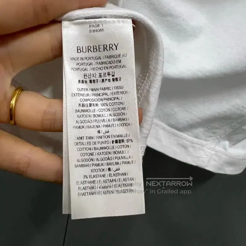 Burberry Burberry White Summer Cotton Short Sleeve Tee. Size M / US 6-8 / IT 42-44 - 3 Thumbnail