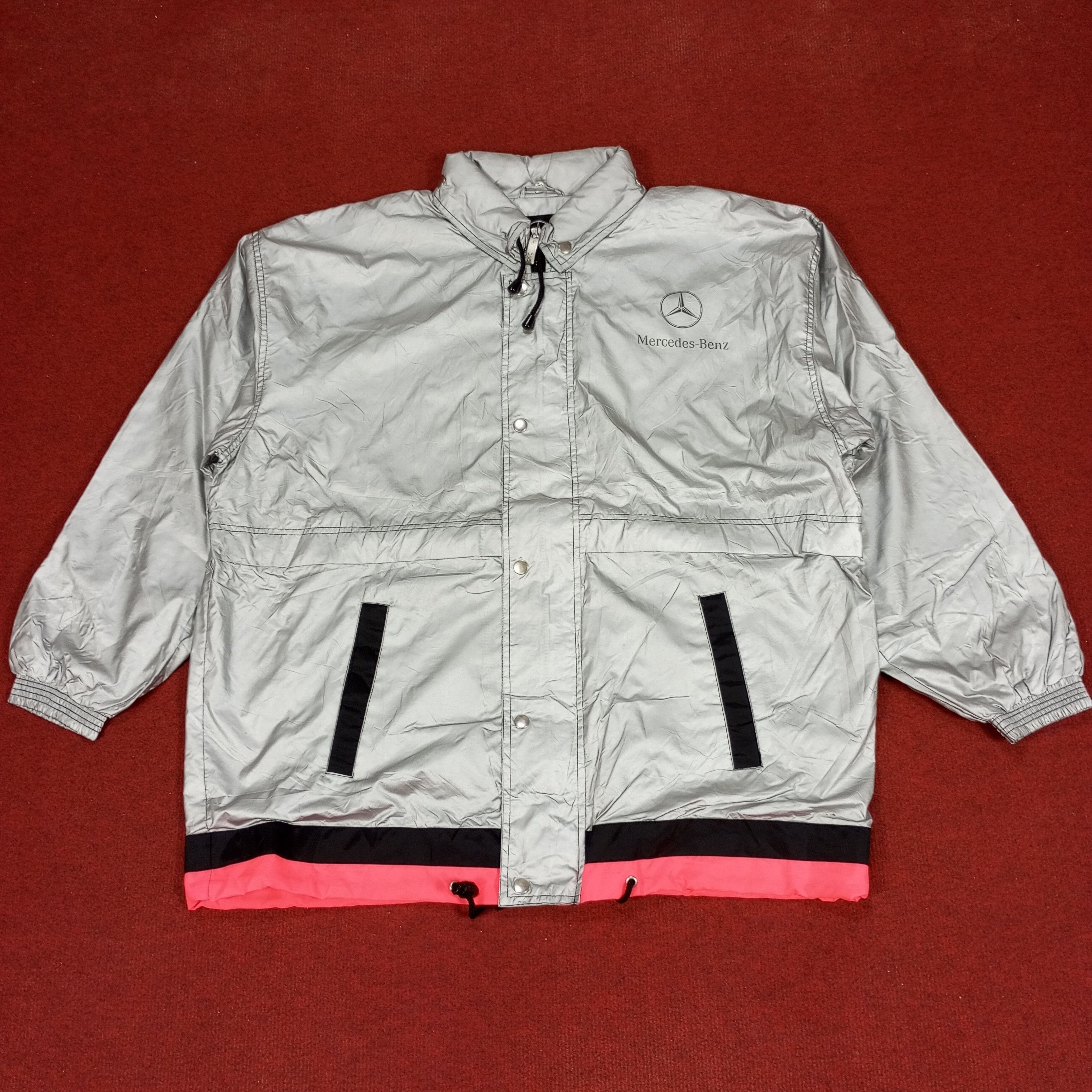 Mercedes-Benz × Vintage Mercedes Benz Logo Design Motorsports Windbreaker Jacket Size US XXL / EU 58 / 5 - 1 Thumbnail