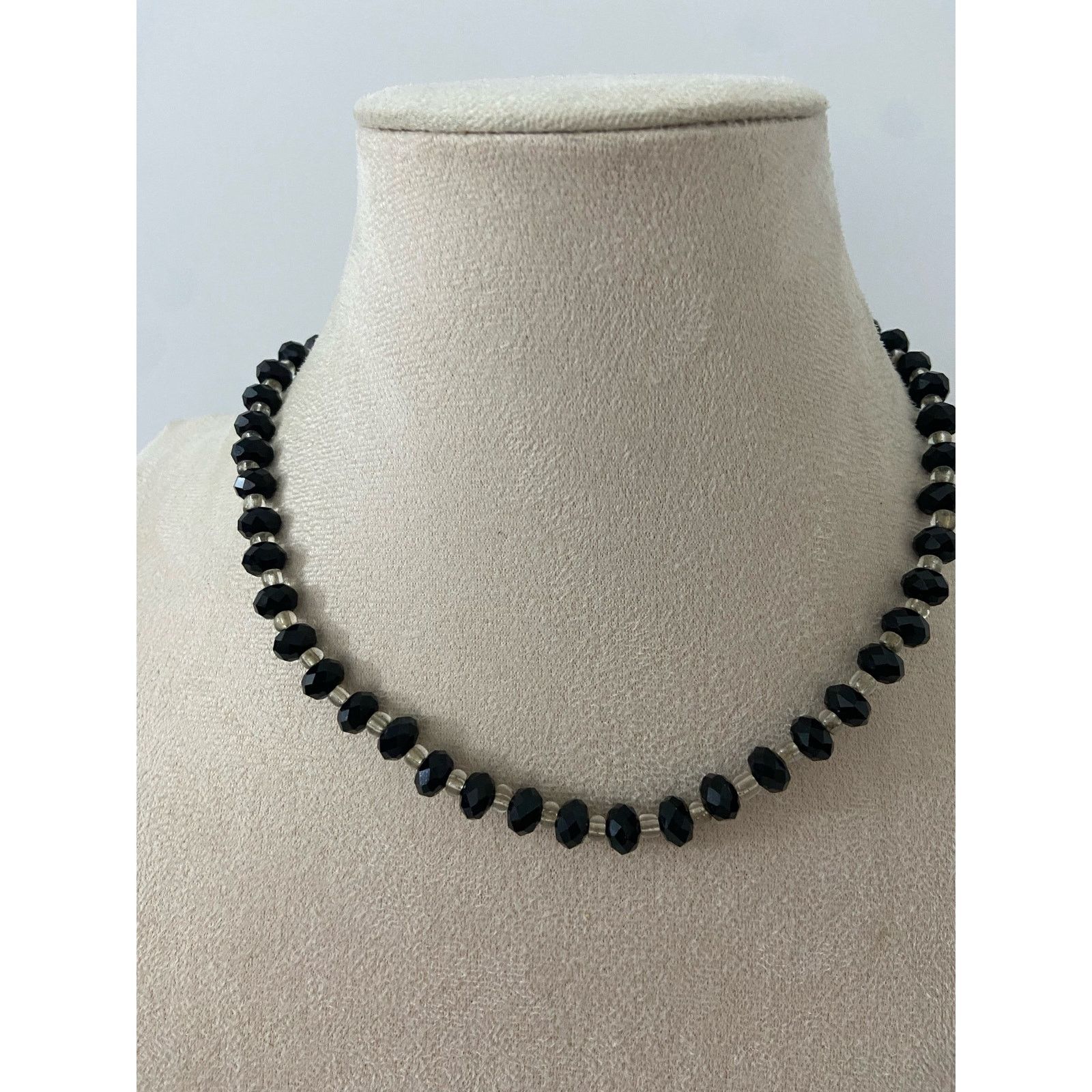 Handmade Black glass bead necklace Size ONE SIZE - 1 Thumbnail