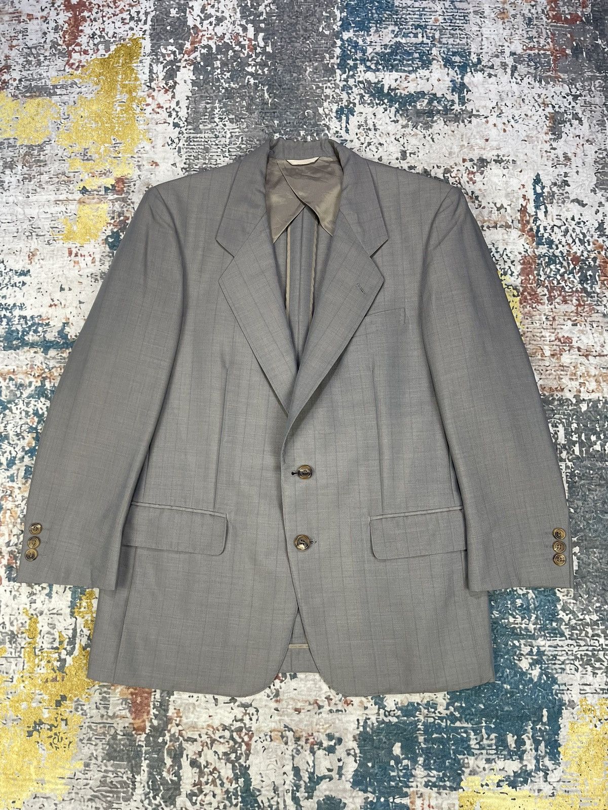 Balenciaga Balenciaga Paris Checked Gray Single Breasted Suit Blazer Size US S / EU 44-46 / 1 - 1 Thumbnail
