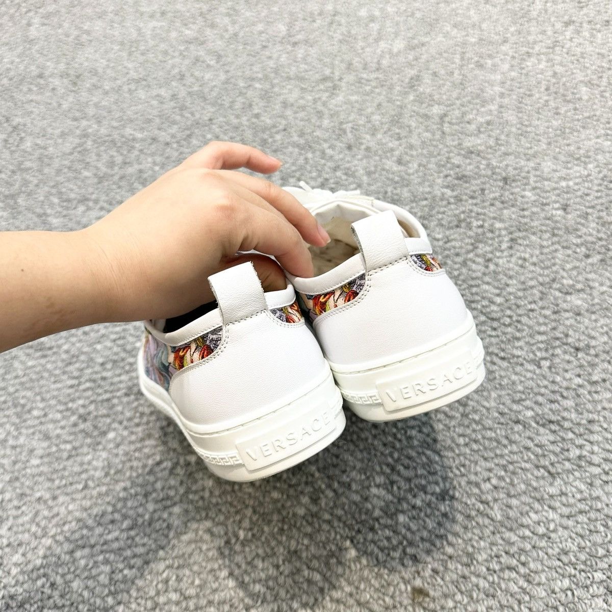 Versace Versace Angeli print canvas sneaker Size US 10 / EU 43 - 4 Thumbnail