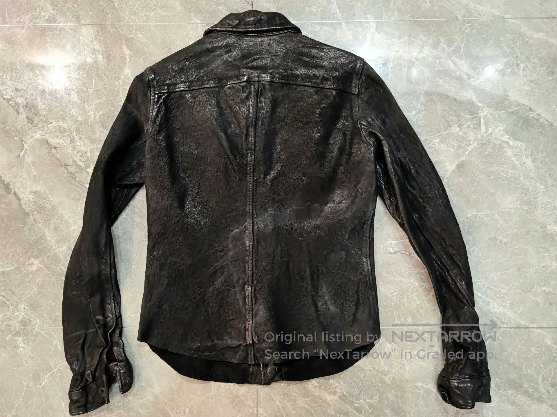 Santacroce Santacroce Washed Vintage Wild Cowhide Leather Jacket. Size US M / EU 48-50 / 2 - 5 Thumbnail