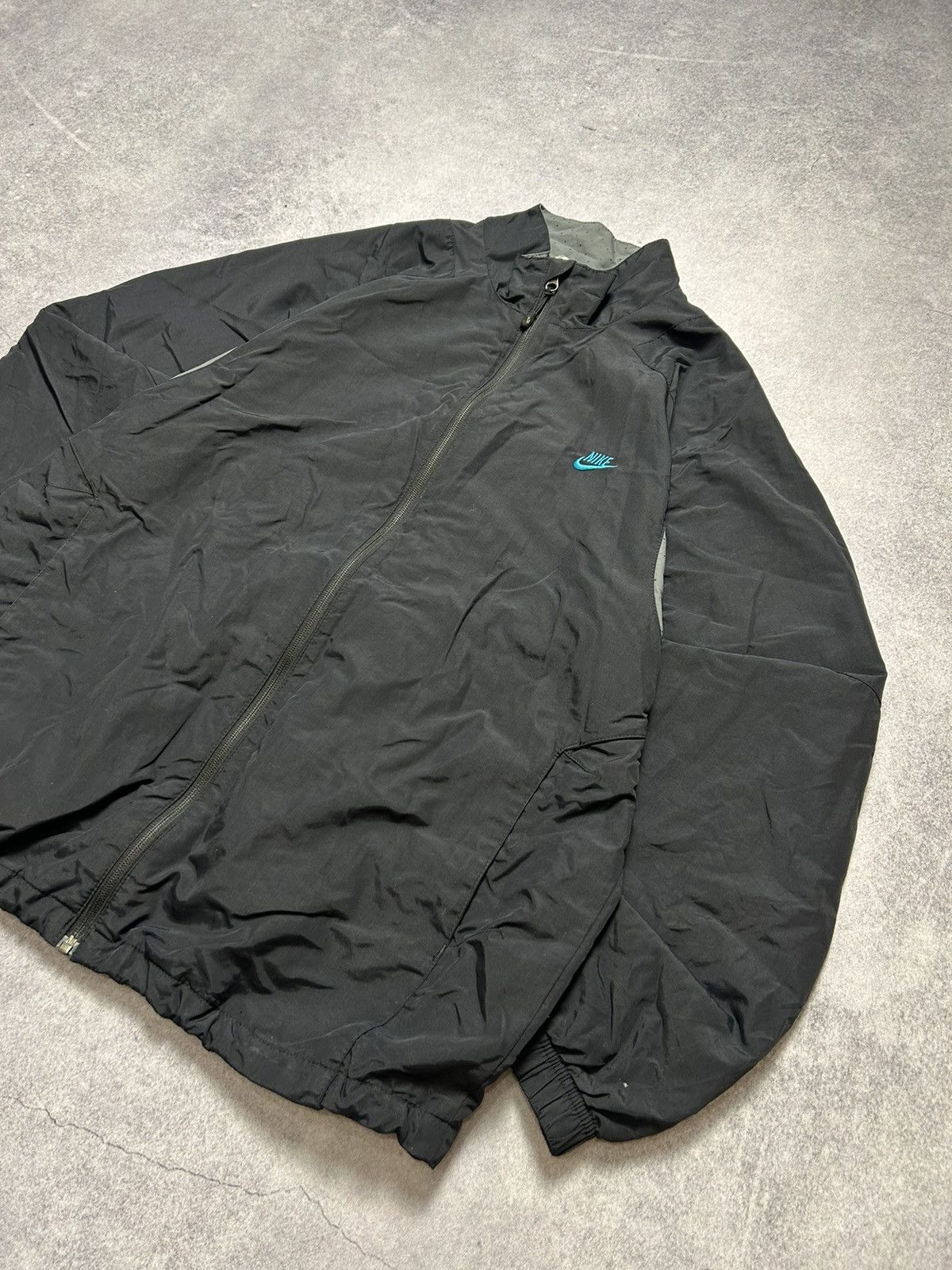 Nike × Vintage Vintage 2000’s Nike Small Logo Full Zip Track Jacket Drill Size US L / EU 52-54 / 3 - 2 Thumbnail