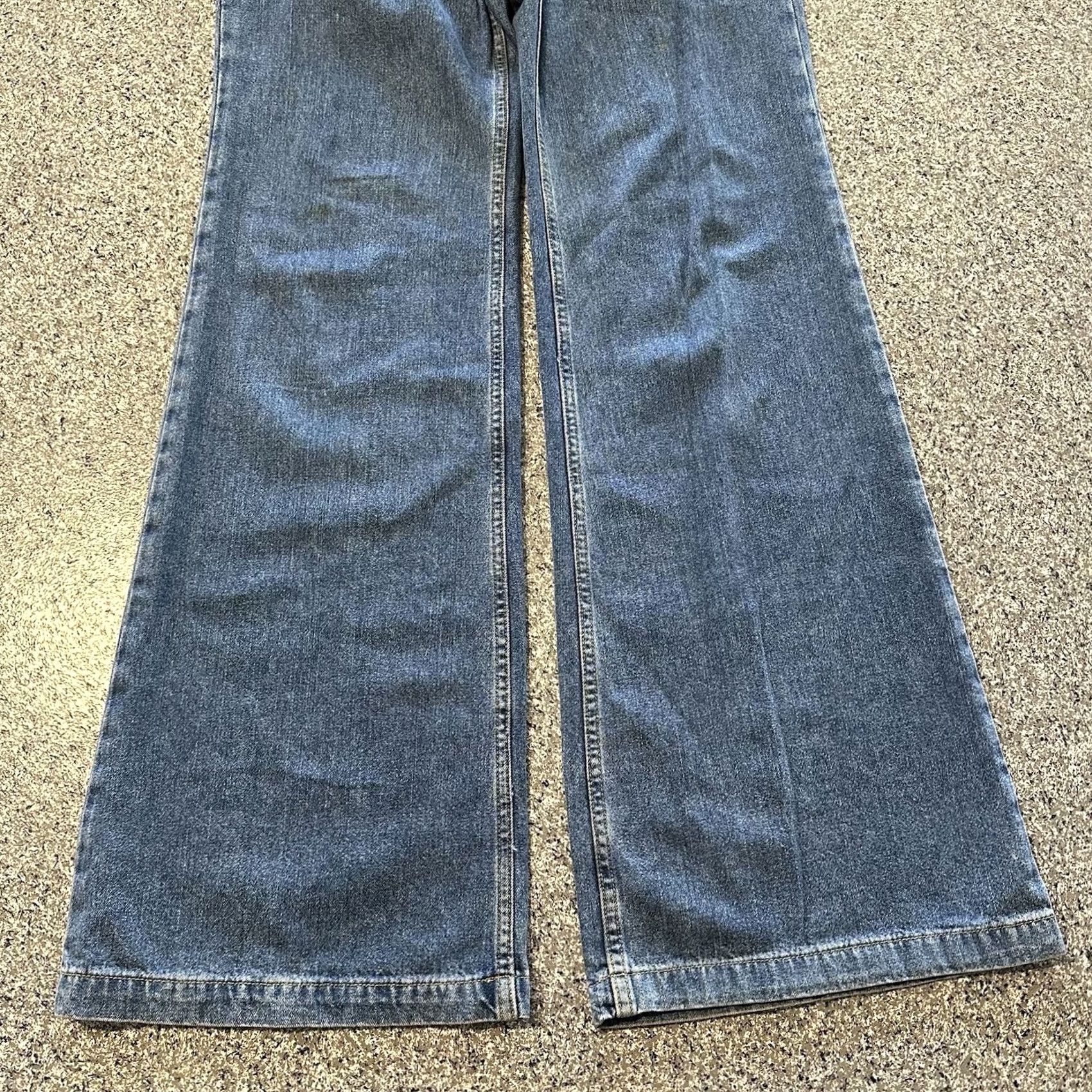 Tommy Hilfiger VINTAGE Tommy Hilfiger Jeans Womens 31x33 Mid Rise Flared Wide 5-Pocket Denim Blue Jeans Mens? Size 24" / US 00 / IT 34 - 3 Thumbnail