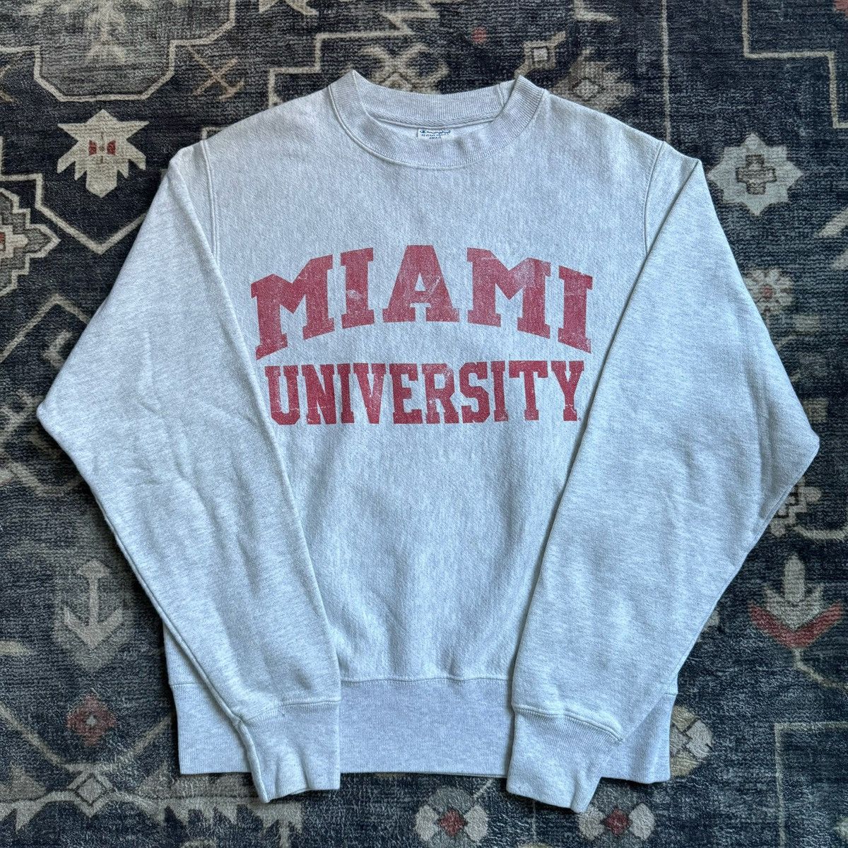 Vintage vintage Champion Reverse Weave Miami University crewneck S Size US S / EU 44-46 / 1 - 1 Thumbnail