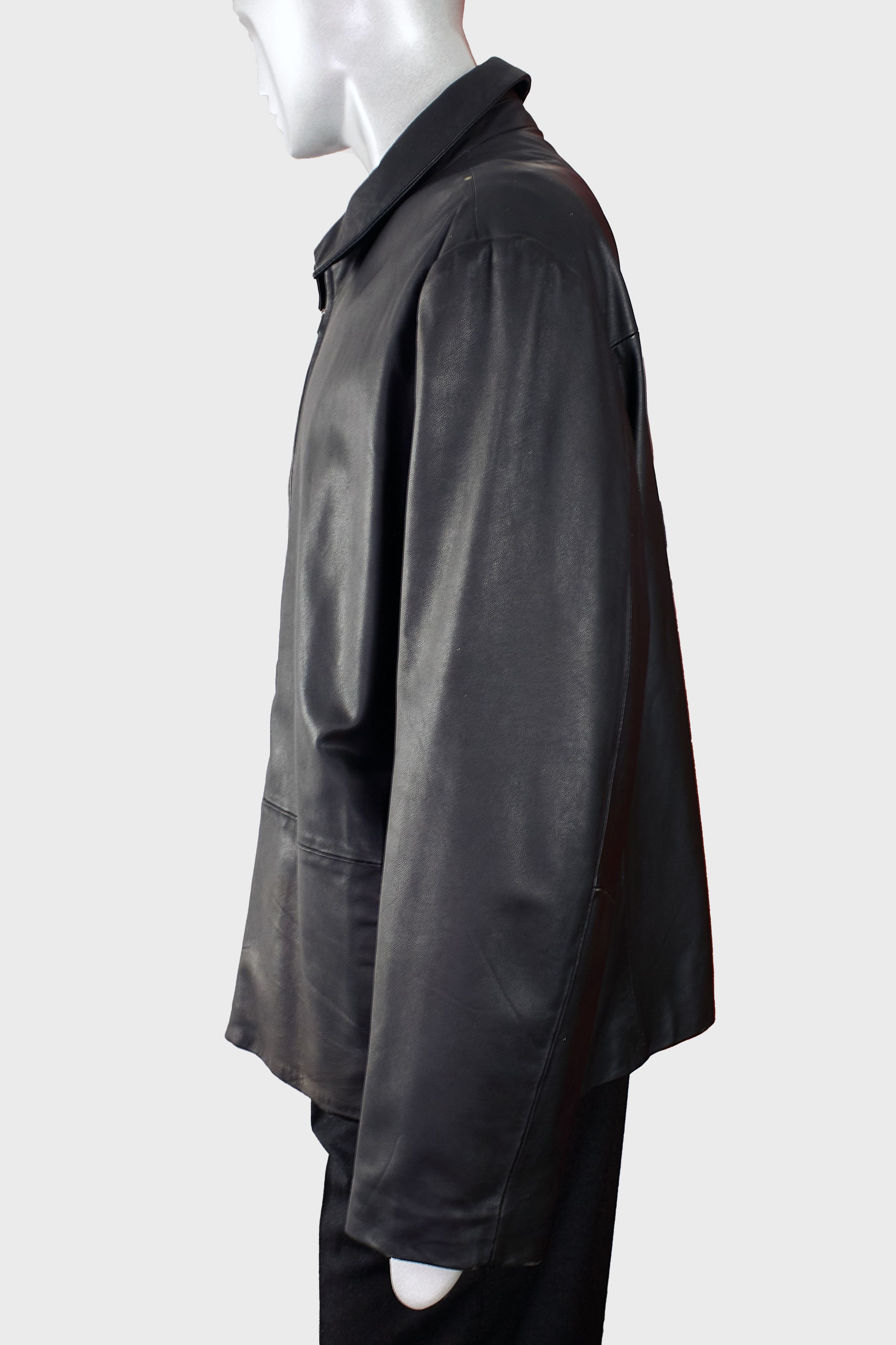Allen Solly Vintage Y2K Black Leather Jacket Allen Solly Size US XL / EU 56 / 4 - 4 Thumbnail