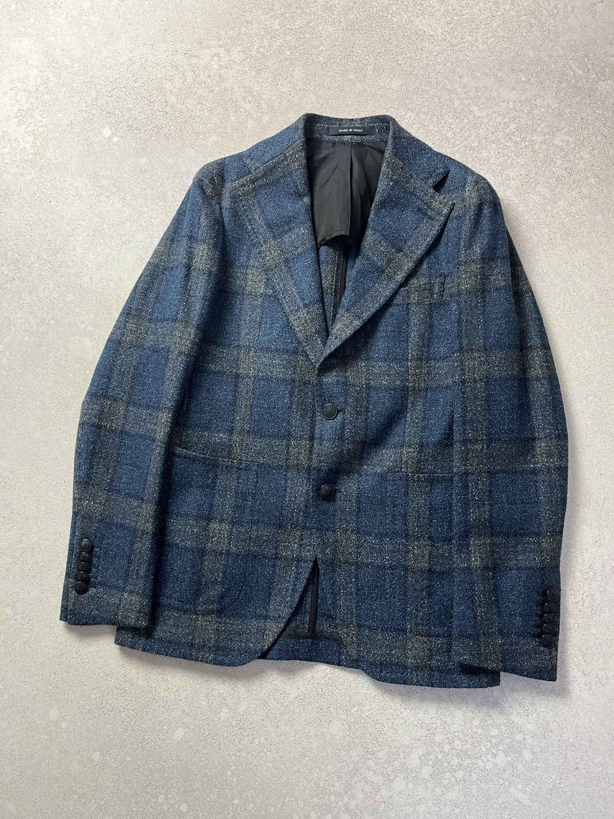Tagliatore DDP Vintage Tagliatore Blue Tweed Wool Blazer Size 34R - 1 Thumbnail