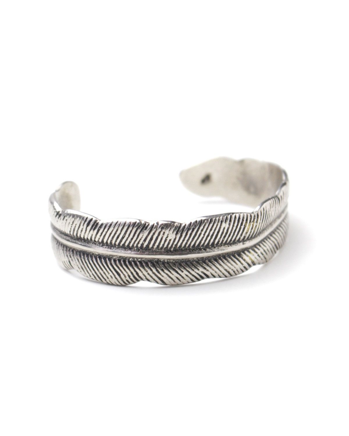 Vintage AW2015 HAWK COMPANY JAPAN FEATHER SILVER-PLATED BANGLE Size ONE SIZE - 1 Thumbnail