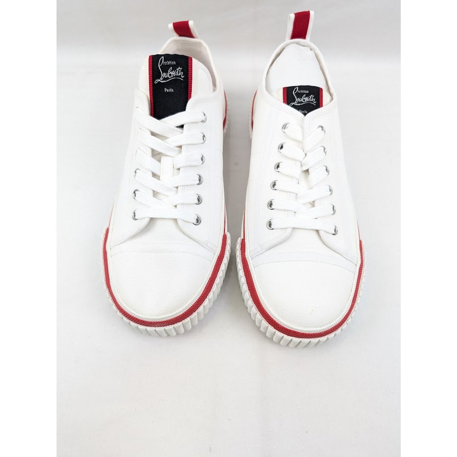 Christian Louboutin o1rshd1 Pedro Boat Flat Sneakers in White Size US 13 / EU 46 - 13 Thumbnail