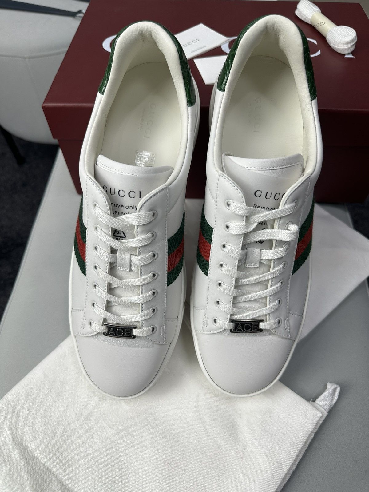Gucci Gucci ACE Sneakers High Sole White Color Size 41 NEW Size US 8 / EU 41 - 5 Thumbnail