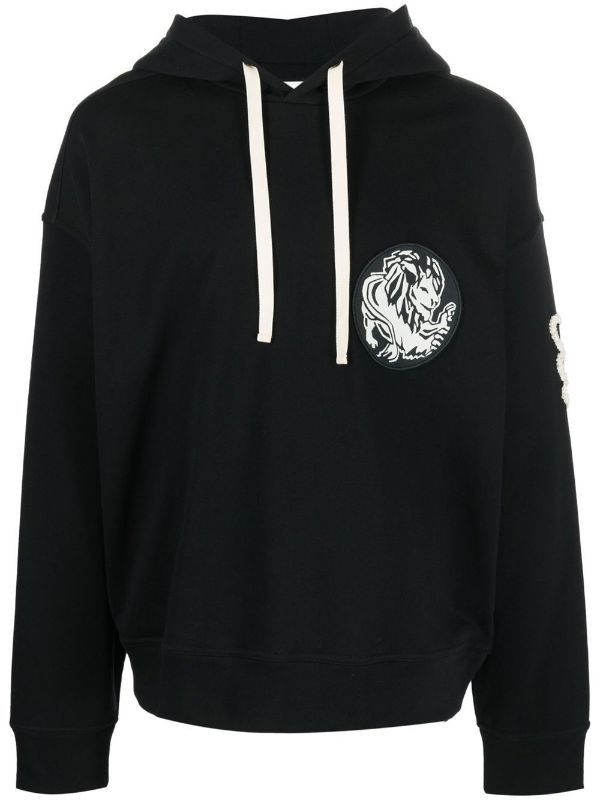 o1y1124 Embroidered Hoodie in Black & White