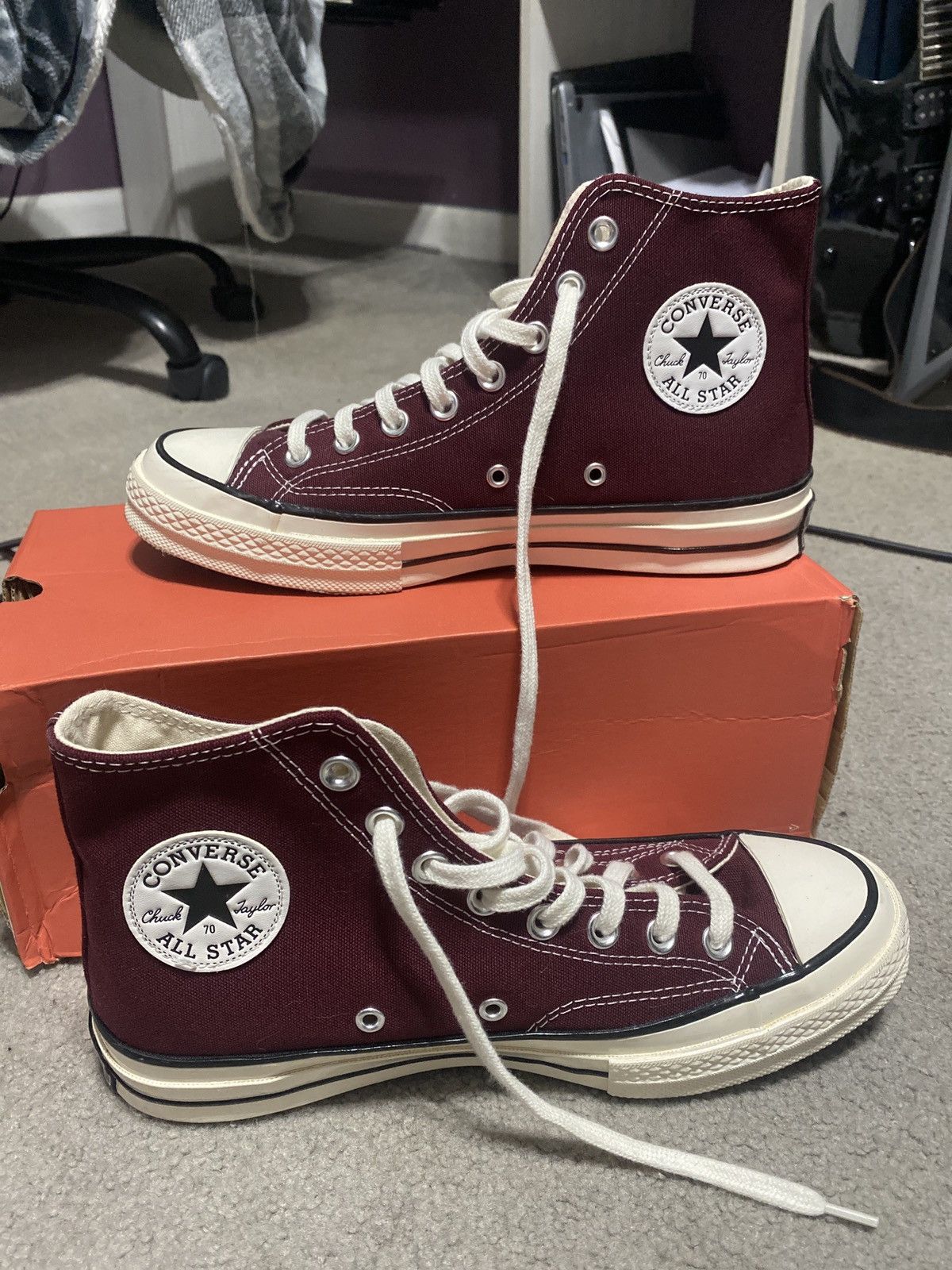 Converse Converse Chuck 70 High ‘Recycled Canvas - Deep Boradeaux’ Size US 7.5 / EU 40-41 - 4 Thumbnail