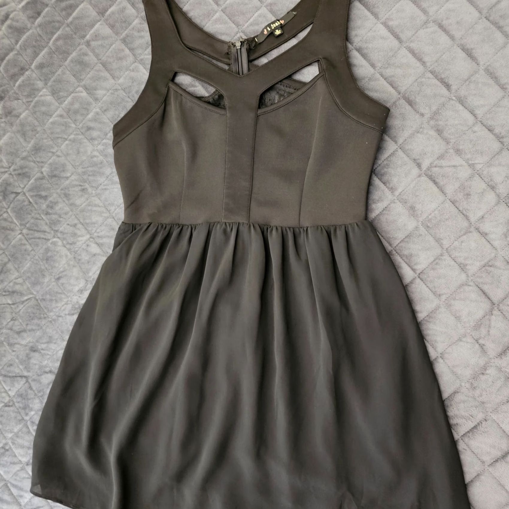J Brand i Heart Joah Brand Womens Black Mini Dress Size M Lace Sleeveless Party Zippered Size M / US 6-8 / IT 42-44 - 6 Thumbnail