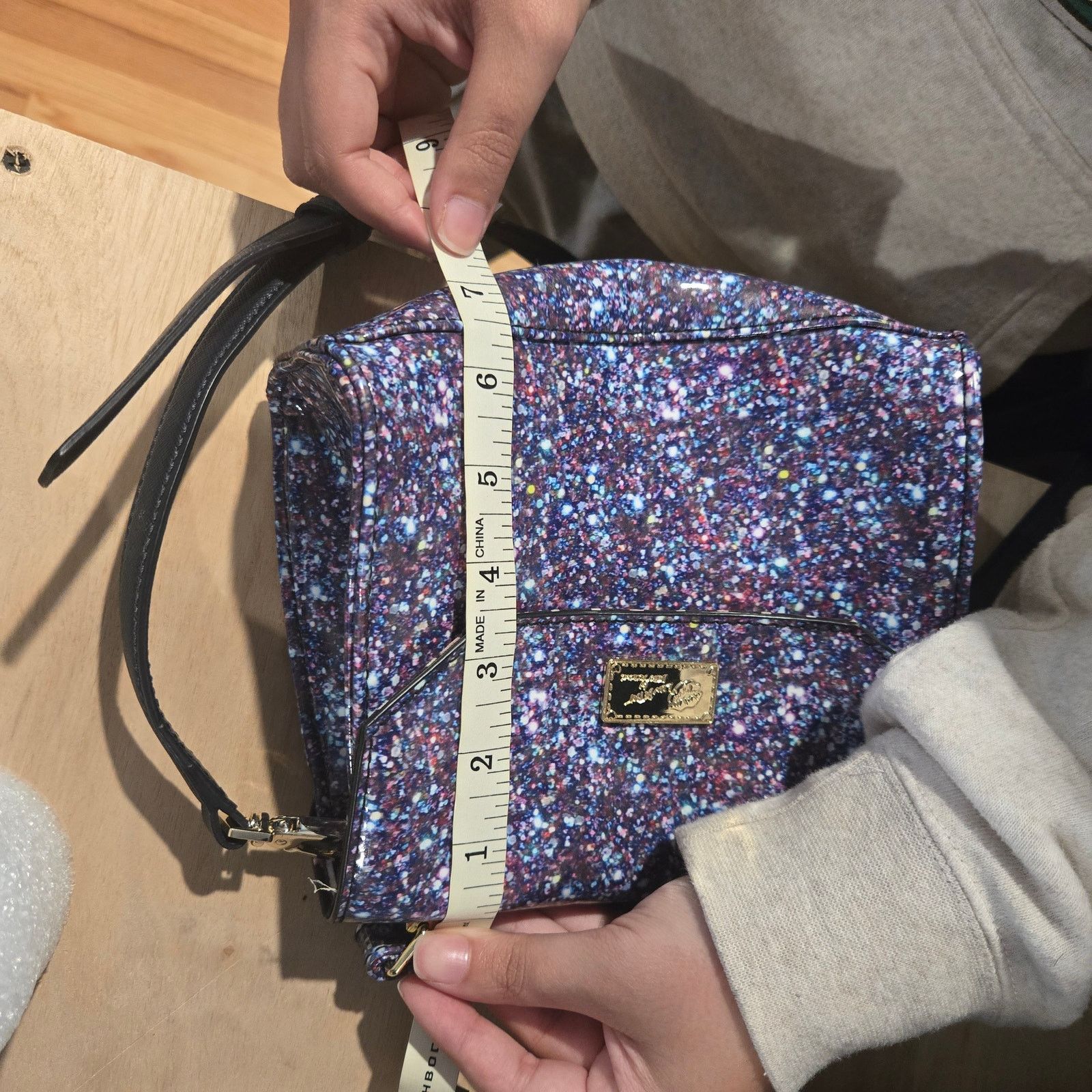 Betsey Johnson Betsey Johnson Blaney Embossed Satchel Crossbody purple Size ONE SIZE - 11 Thumbnail