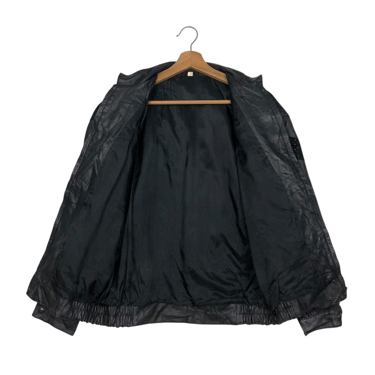 Genuine Leather 🔥VINTAGE UNBRANDED LEATHER BOMBER JACKET ISSEY MIYAKE Size US M / EU 48-50 / 2 - 15 Thumbnail