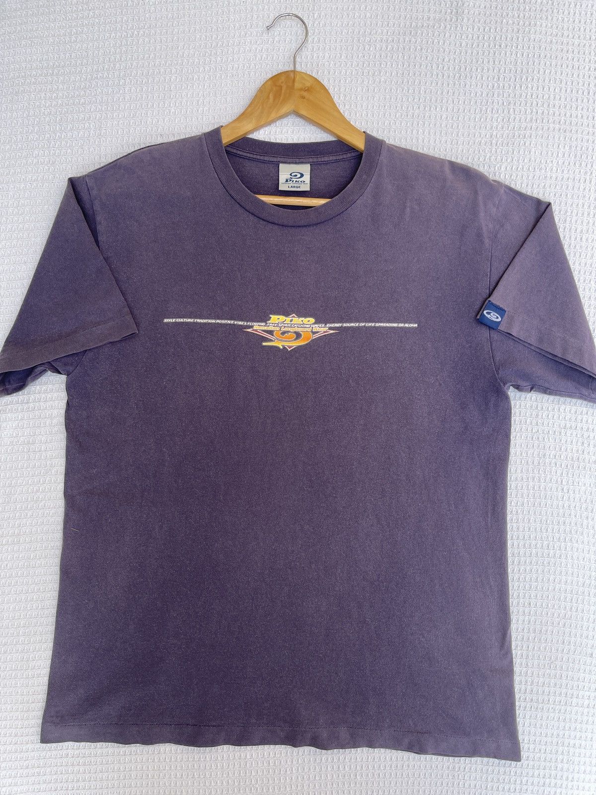 Vintage Last Drop🔥Steals🔥Vintage90s Piko Hawaiian Longboard Surf Tee Size US L / EU 52-54 / 3 - 10 Thumbnail