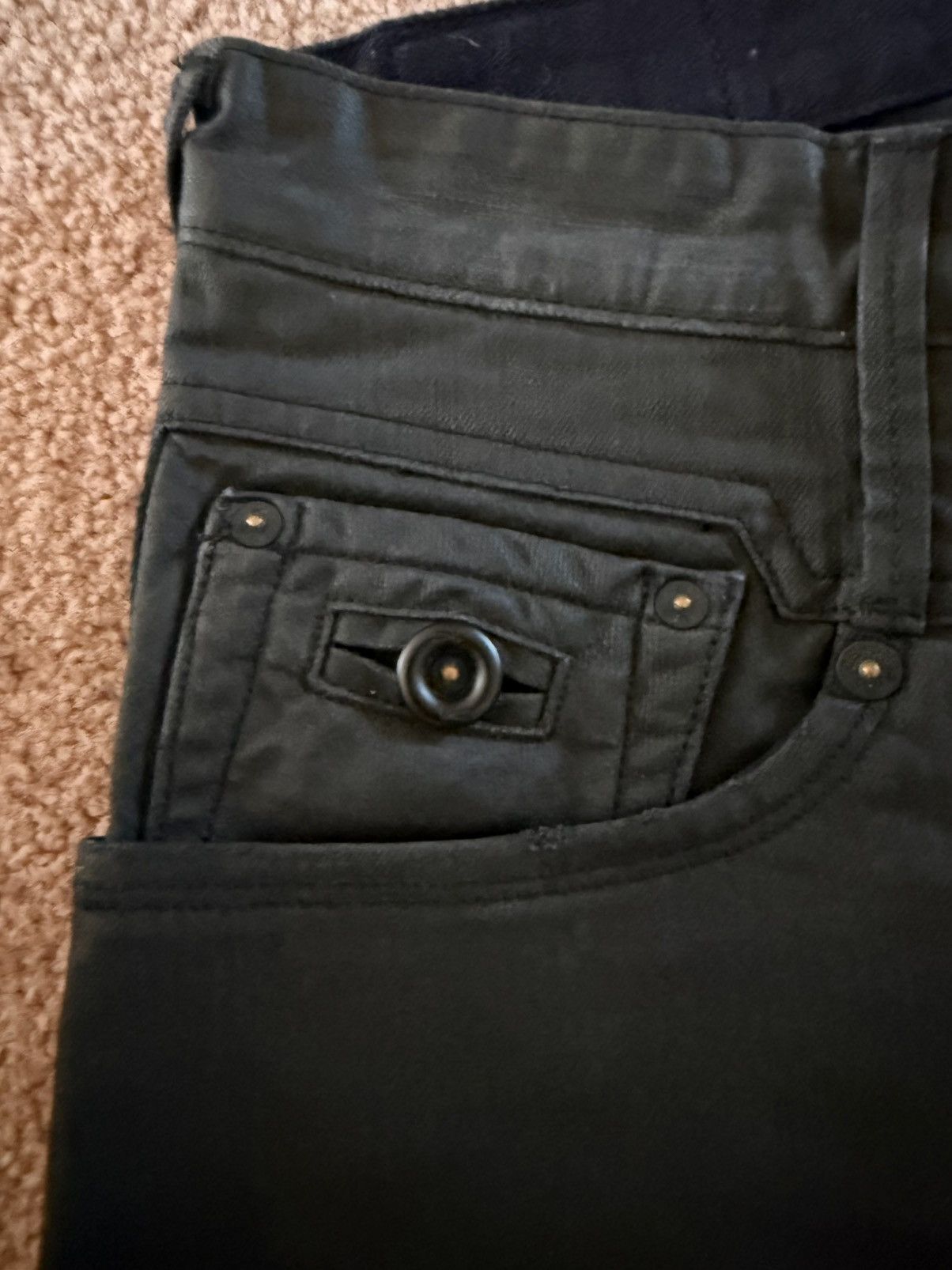 DENHAM DENHAM waxed denim jeans in black Size US 32 / EU 48 - 11 Thumbnail