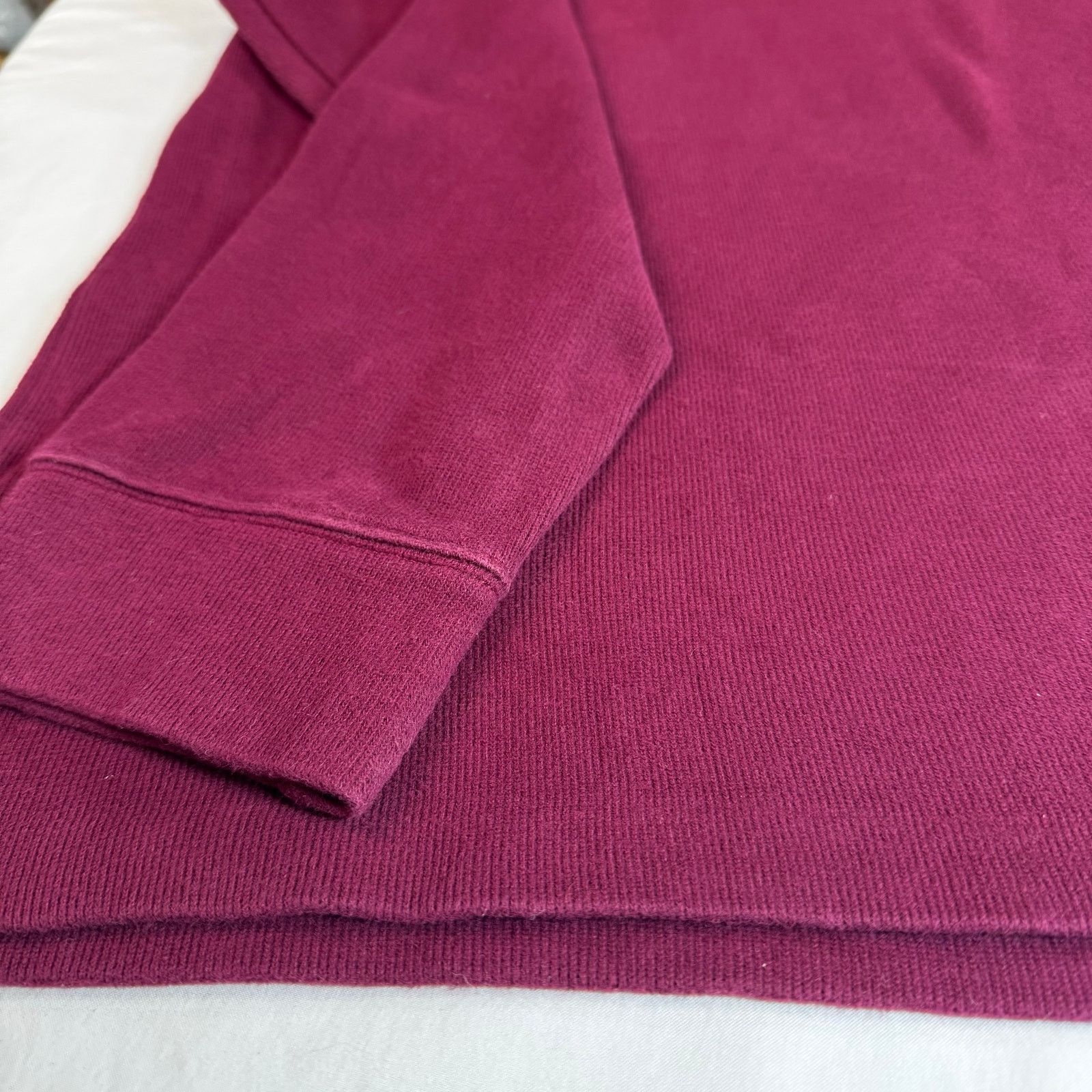 Polo Ralph Lauren Polo Ralph Lauren XL Burgundy Zip Cotton Sweater Pullover Size US XL / EU 56 / 4 - 2 Thumbnail