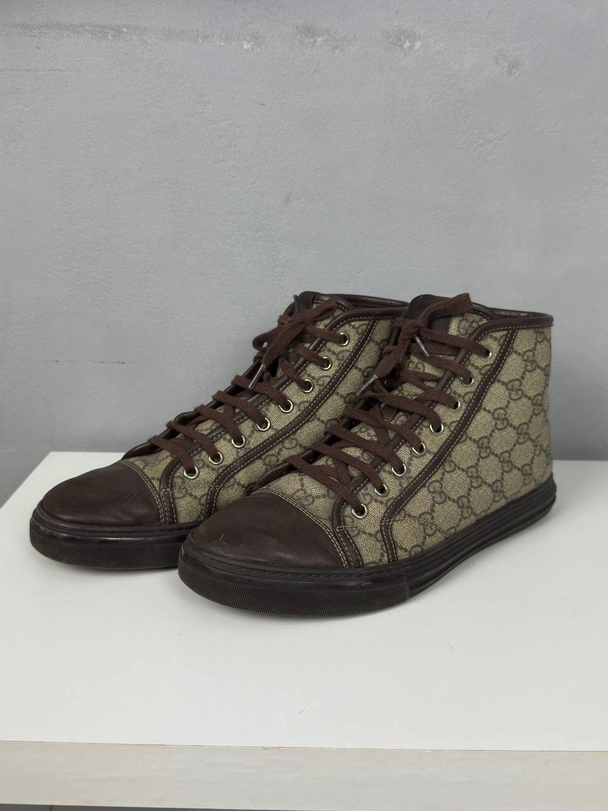 Gucci GUCCI A/W2012 “California” GG Monogram Canvas High Top Shoes Size US 9 / EU 42 - 1 Thumbnail