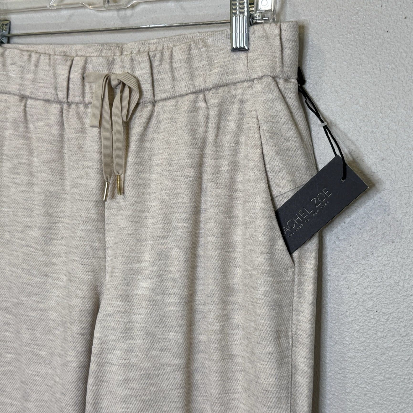 Rachel Zoe Rachel Zoe Pants Joggers Womens Size Medium Heather Oatmeal Elastic Drawstring Waist Pockets NEW Size 32" / US 10 / IT 46 - 2 Thumbnail