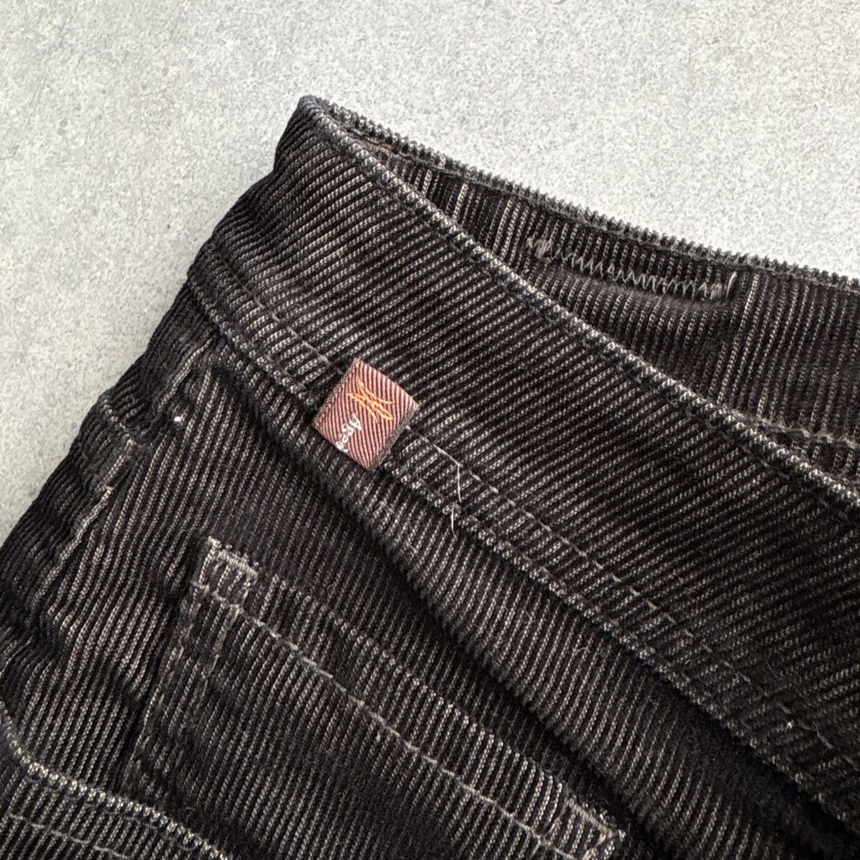 Seven 7 Vintage Brown Corduroy Dark Wash Denim Jeans 34x32 Straight Size US 34 / EU 50 - 6 Thumbnail