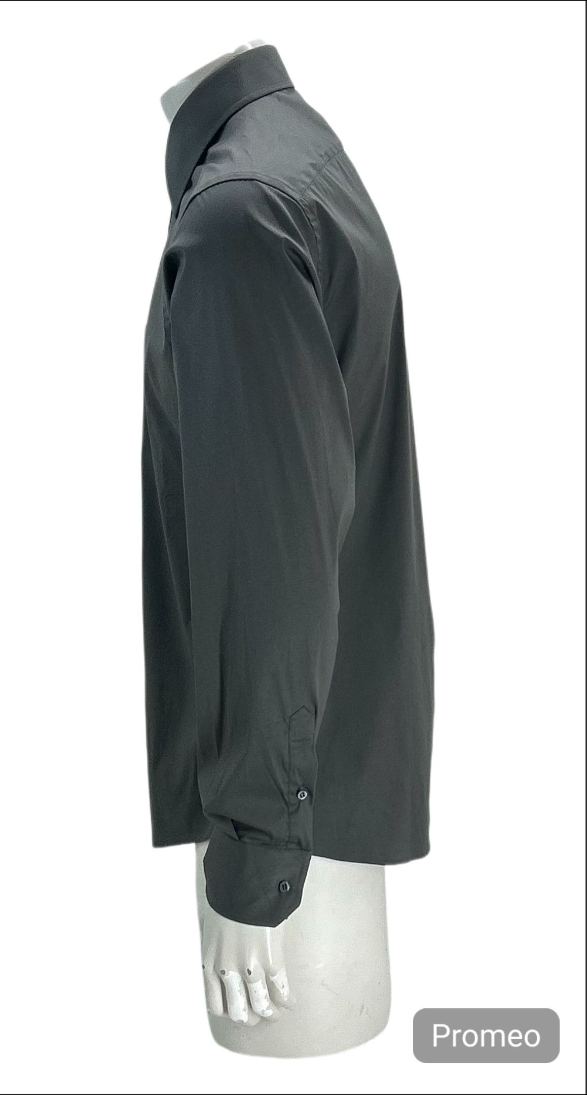 Gucci Gucci Grey Slim Fit Stretch Dress Shirt Size US M / EU 48-50 / 2 - 2 Thumbnail