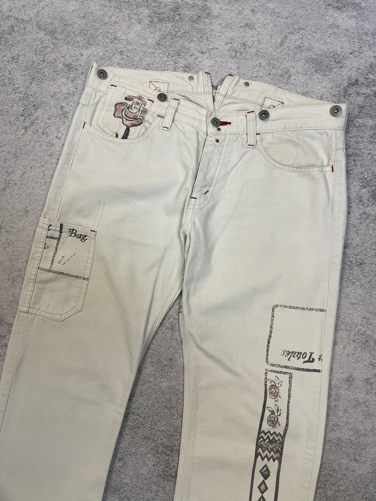 Comme des Garcons × Junya Watanabe Comme Des Garcons x Junya Watanabe S/S08 printed work pants Size US 34 / EU 50 - 4 Thumbnail