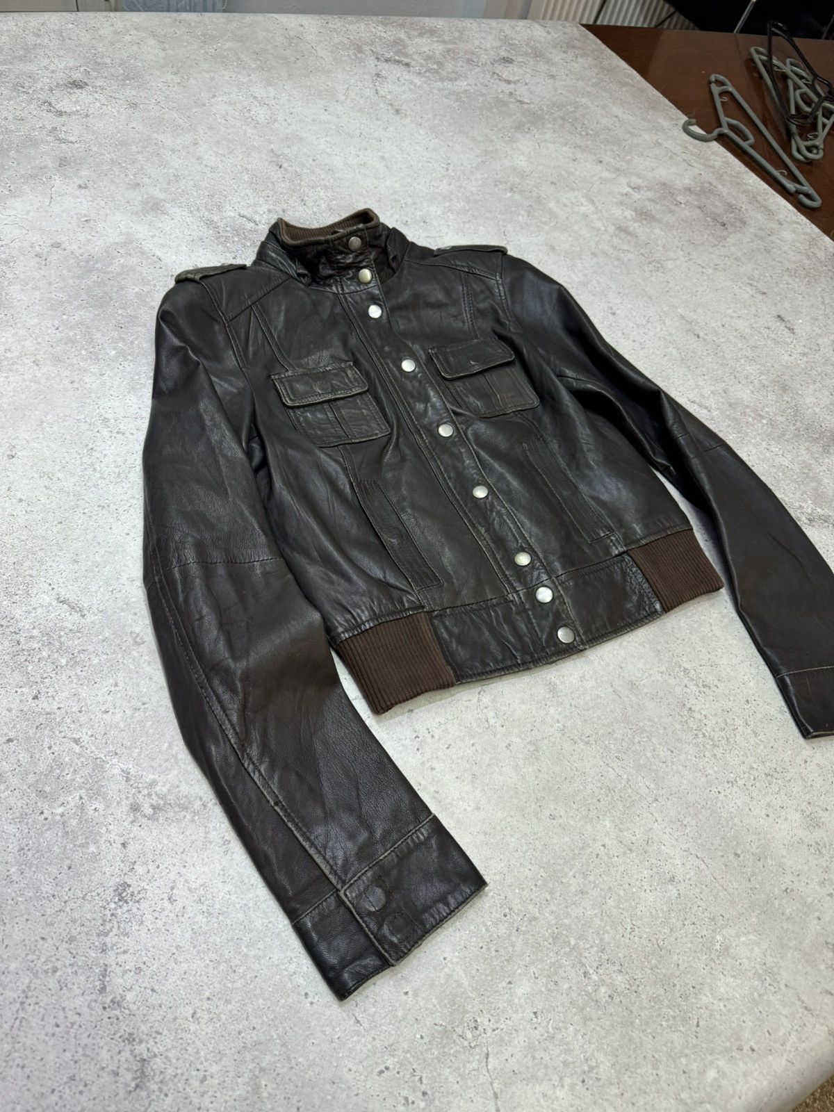 Japanese Brand Vintage Cropped Solf Leather Acne Style Jacket Size US S / EU 44-46 / 1 - 9 Thumbnail