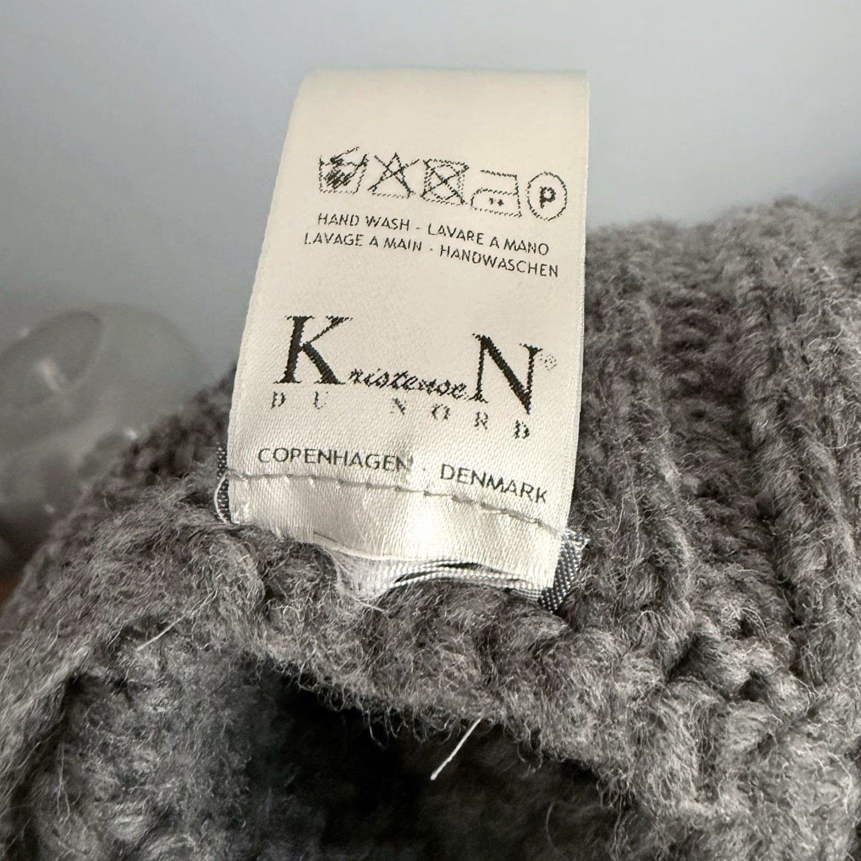 Vintage VINTAGE Kristensen Du Nord Chunky Knit Wool Sweater Turtleneck Lagenlook Grey Sz 2/M Womens Pull Over 82% wool, 18% nylon Size XS / US 0-2 / IT 36-38 - 7 Thumbnail