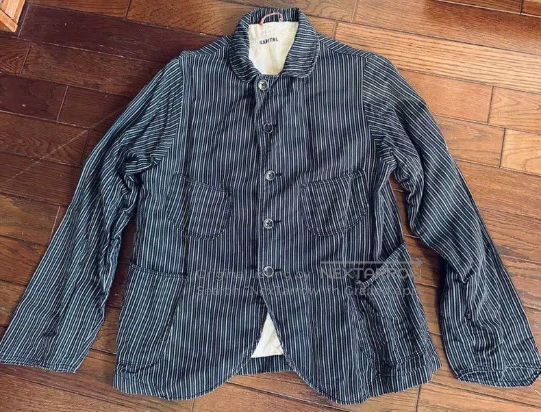 Kapital Kapital Long-sleeved coat, top, striped irregular pockets Size XS / US 0-2 / IT 36-38 - 2 Thumbnail