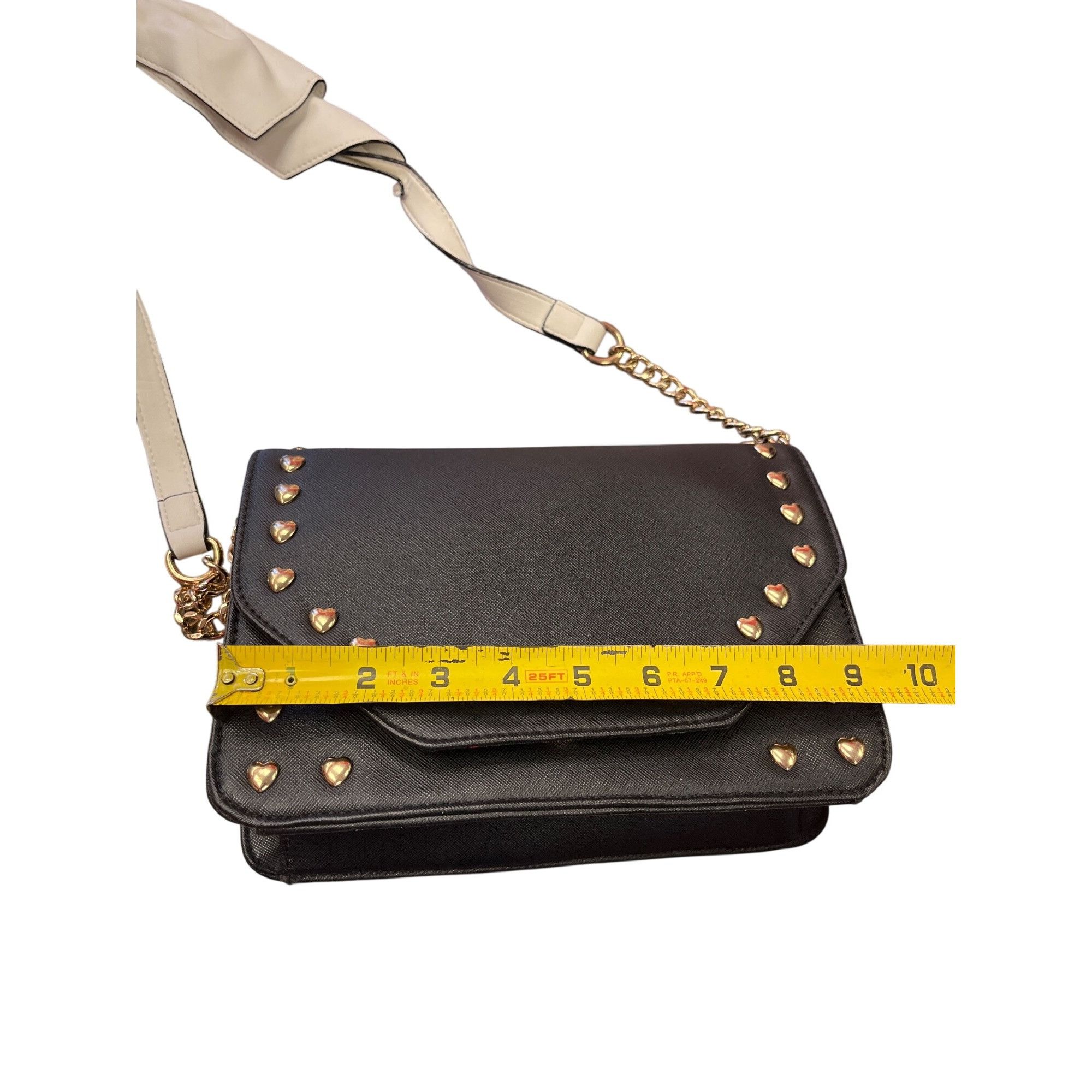 Betsey Johnson Betsey Johnson wms black gold faux leather cross body handba Size ONE SIZE - 12 Thumbnail