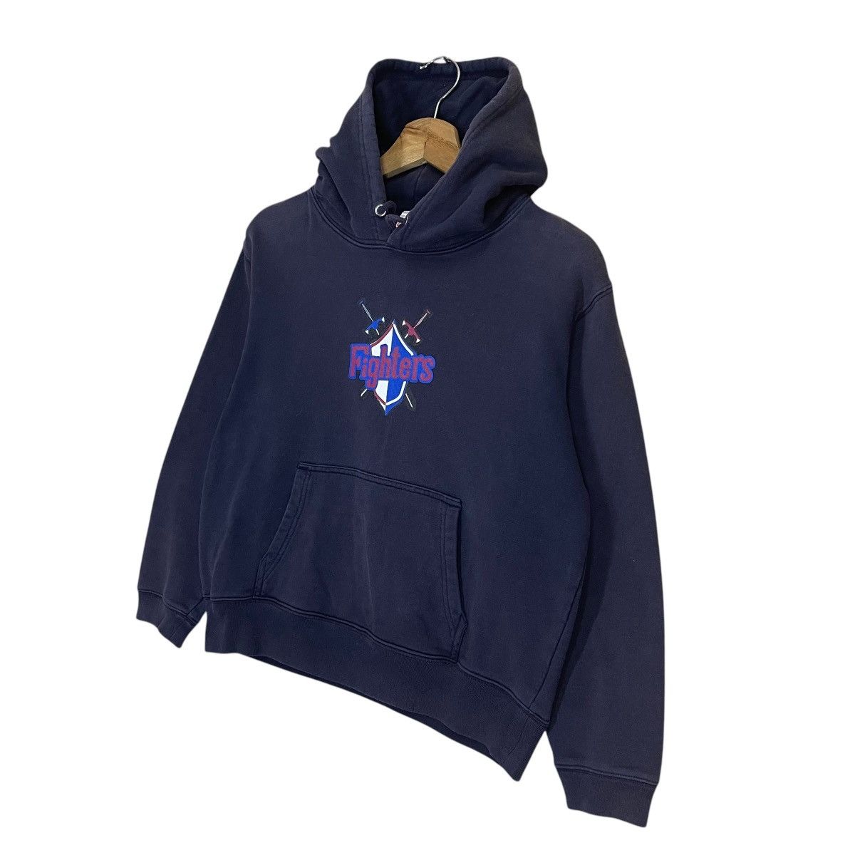 Japanese Brand FIGHTER BIG LOGO PULLOVER HOODIE Size US M / EU 48-50 / 2 - 3 Thumbnail