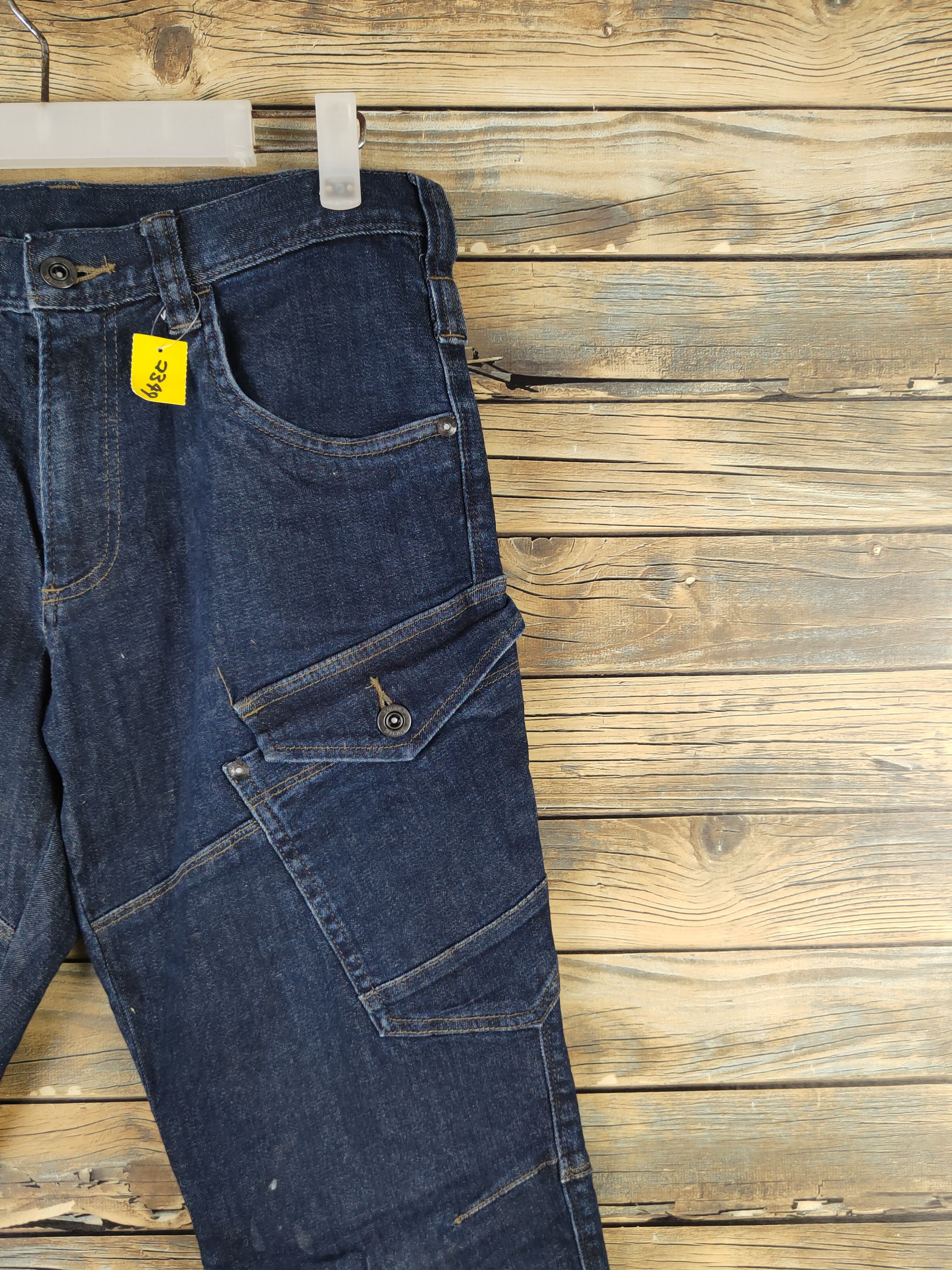 Japanese Brand DL Burtle Dark Blue Distressed Ripped Jeans #2349 Size US 30 / EU 46 - 6 Thumbnail