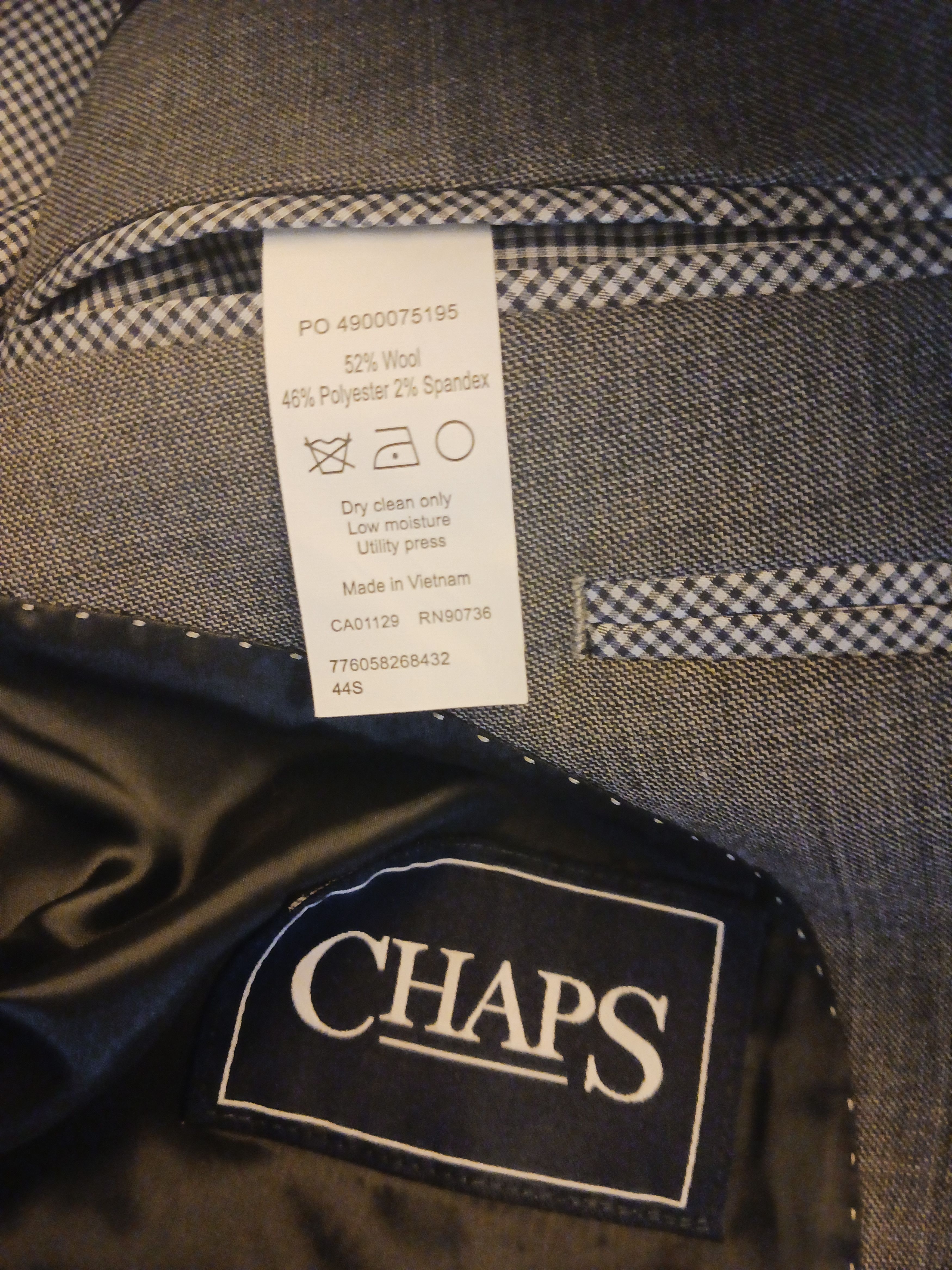 Chaps Men's Wool Blend Suit Size 42S - 5 Thumbnail