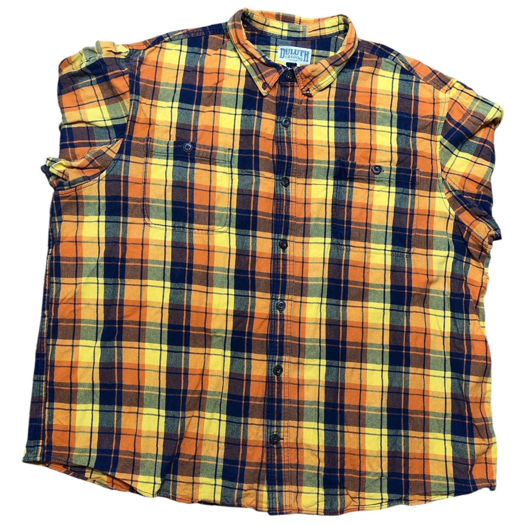 Vintage Duluth Mens Button-Down Shirt Plaid Long Sleeve Yellow 3XL Regular Size US XXL / EU 58 / 5 - 2 Thumbnail