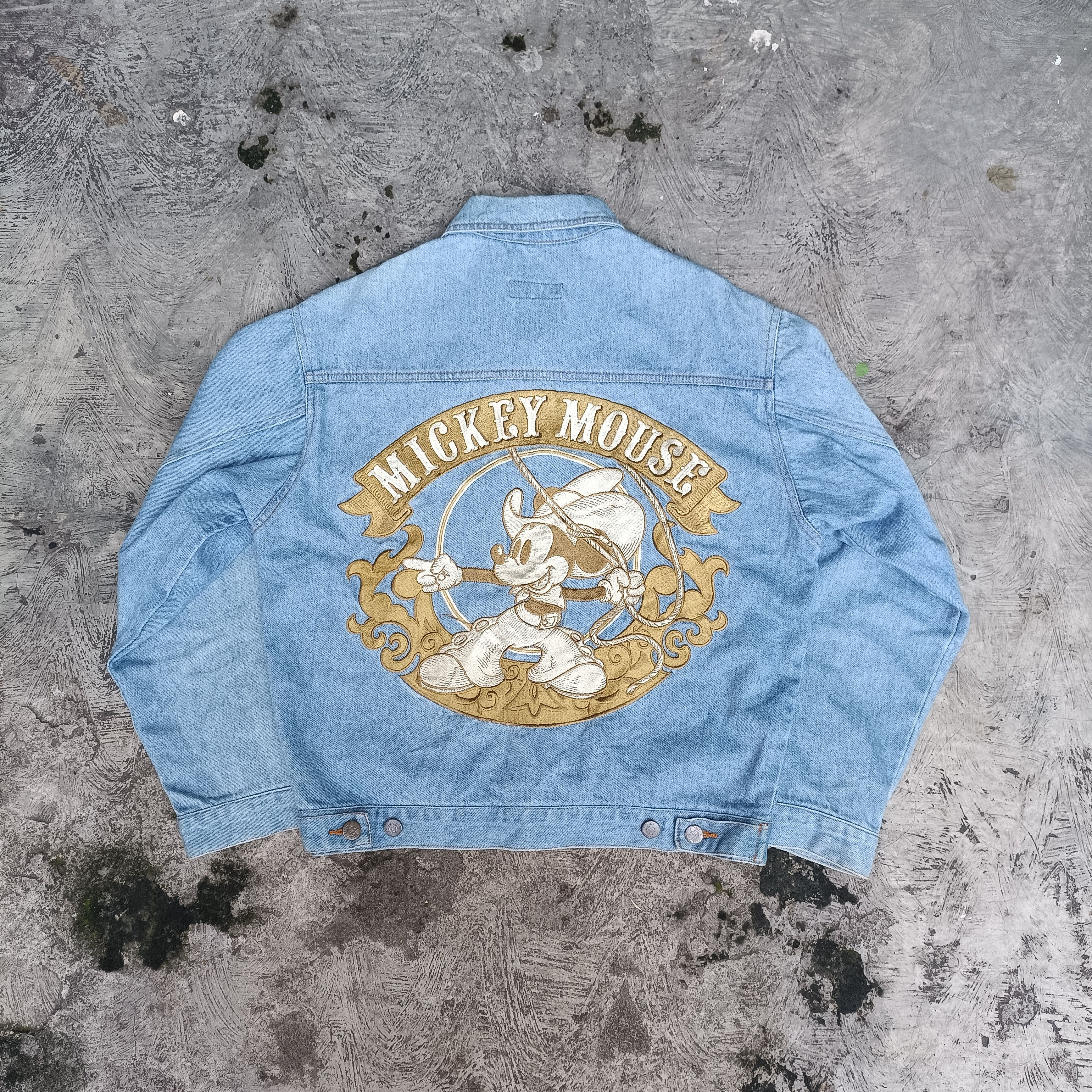 Disney Vintage Disney Mickey Mouse Cowboy Denim Jacket Embroidery Size US M / EU 48-50 / 2 - 1 Thumbnail