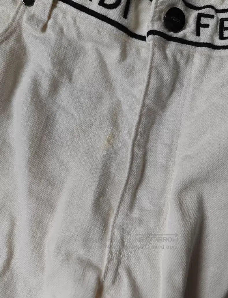 Fendi Fendi White casual denim jeans with letter embroidery on w Size US 34 / EU 50 - 8 Thumbnail