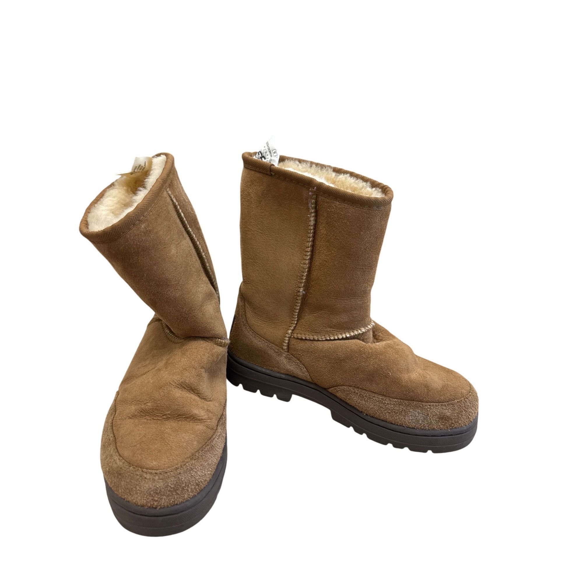 Ugg Ugg Womens Brown Leather Wool Ankle Boots Size 6W SKU8191 Size US 6 / IT 36 - 1 Thumbnail
