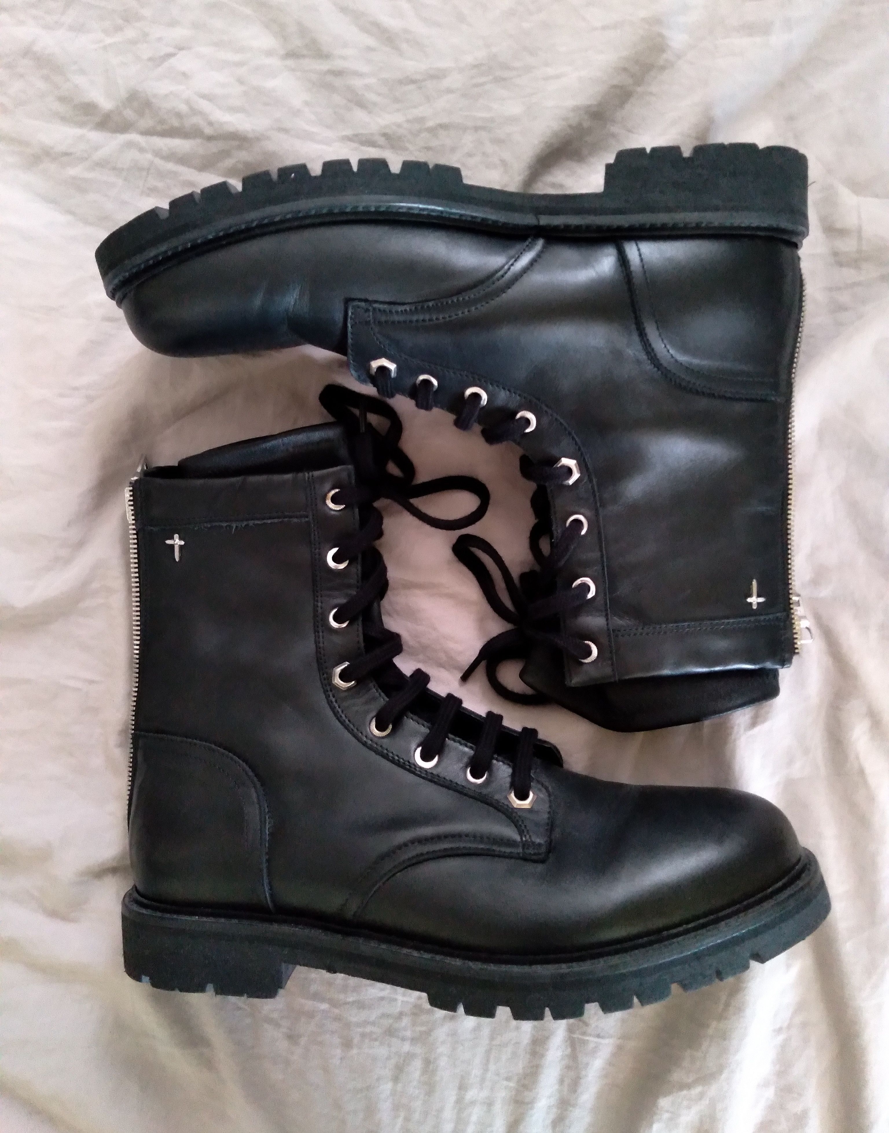 NEW RTA MENS BLACK SOCK LEATHER 487 COMBAT BOOTS SZ 43 10 Amazon.com | New Rock Unisex M.373-S4 Metallic Black 100  main image 3